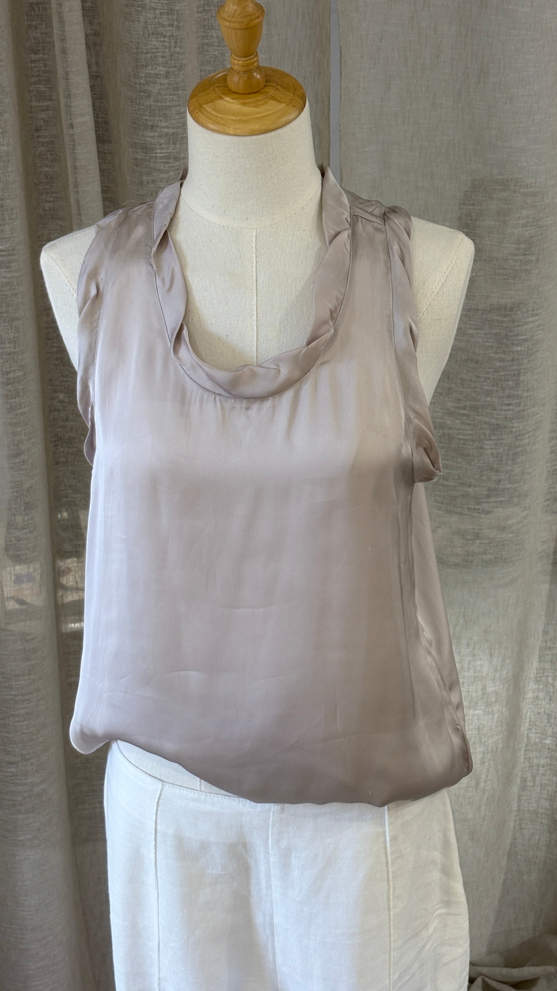 Pearl champagne flowy top