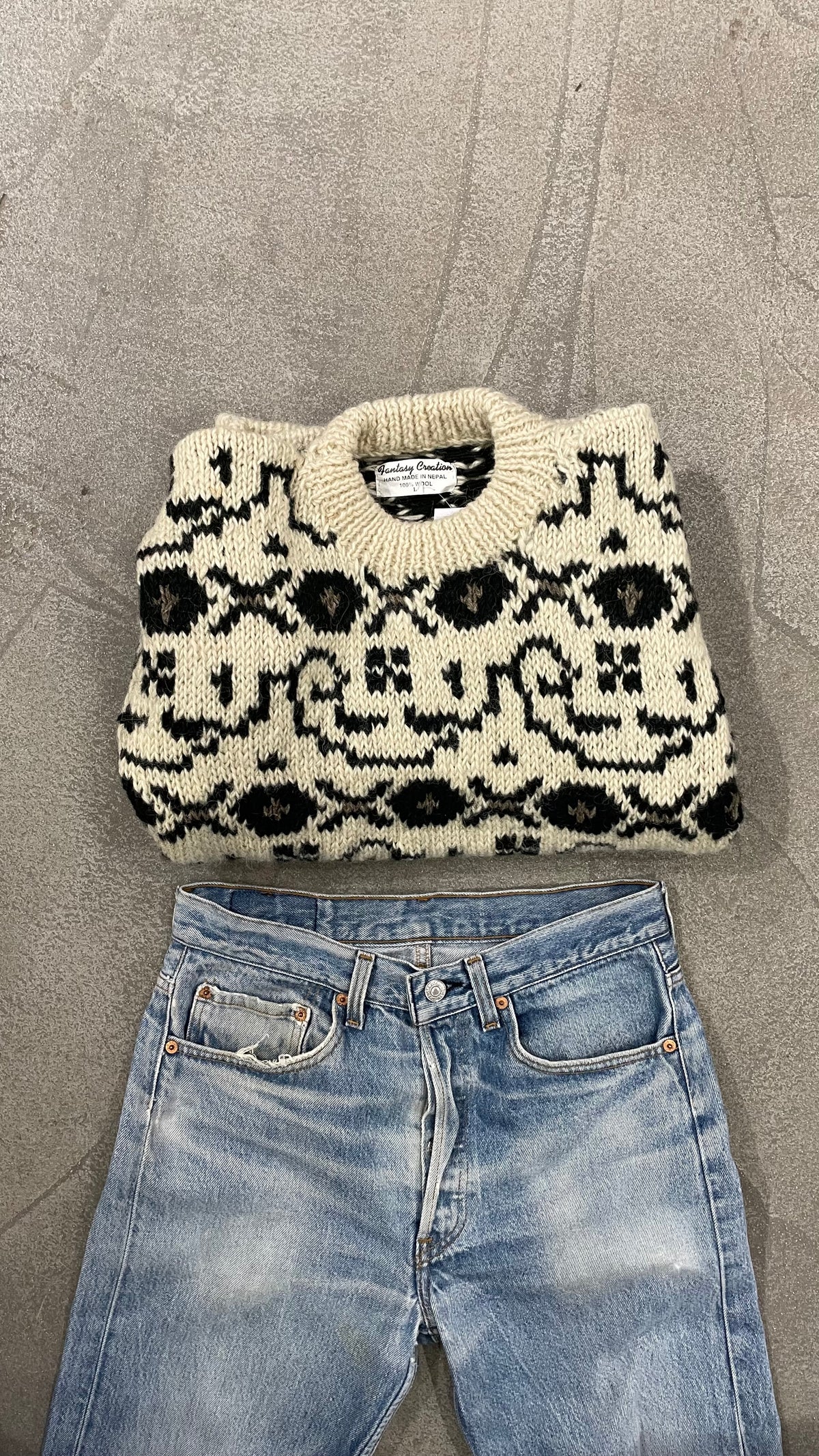 Wool jumper chunky vintage