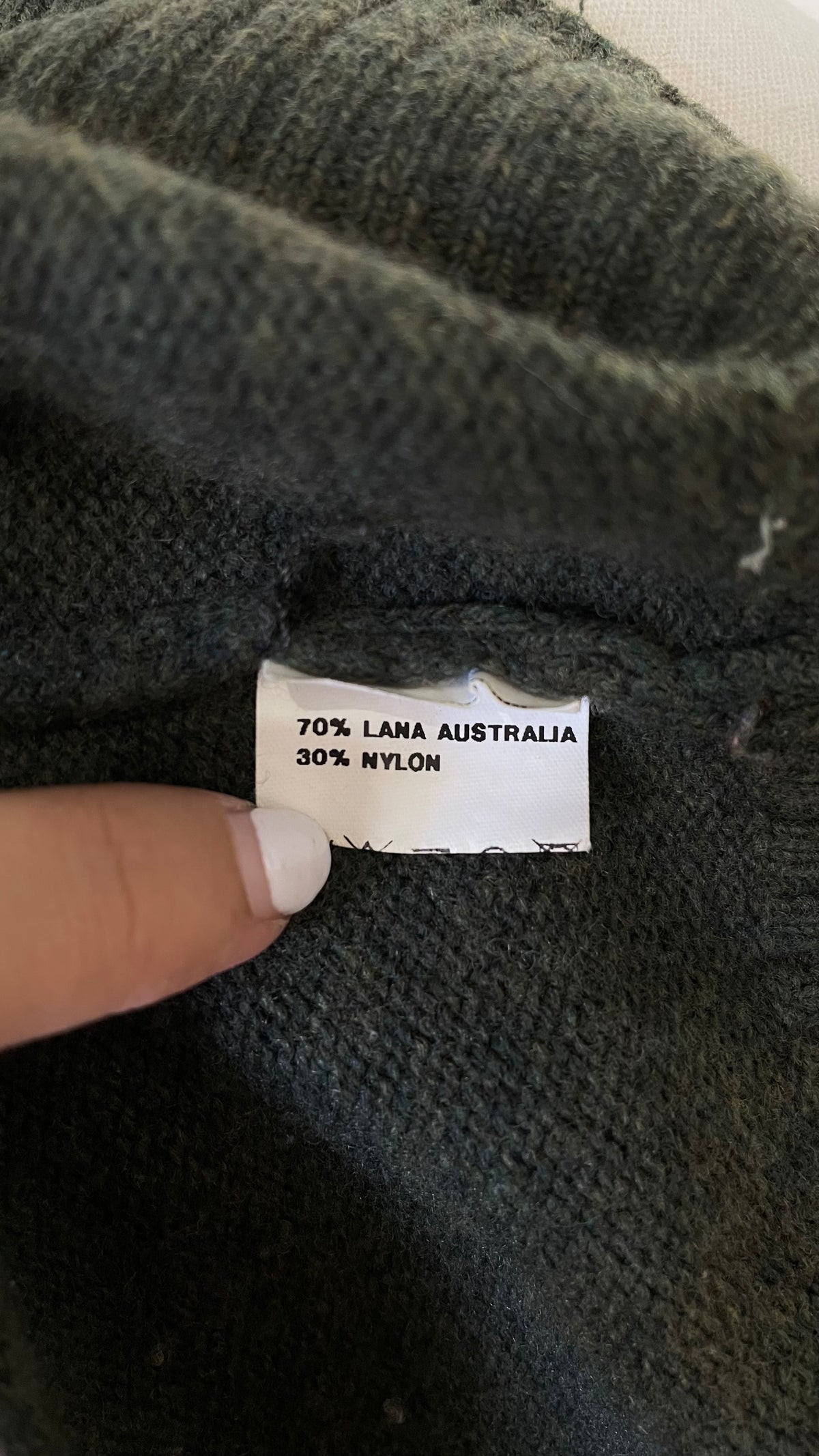 Green wool pullover