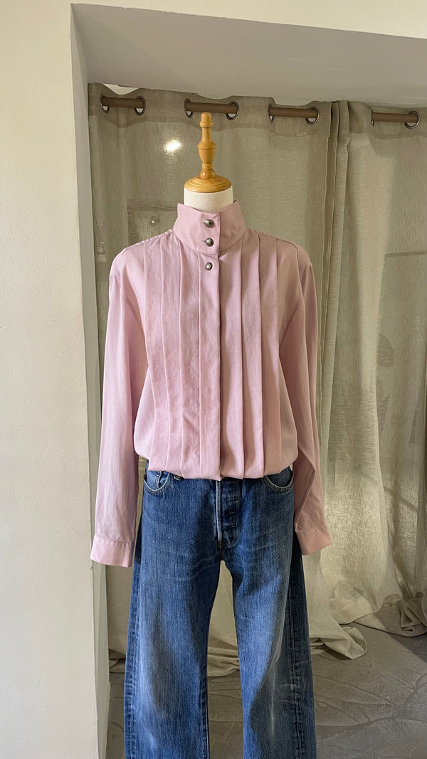 Pink wool blouse