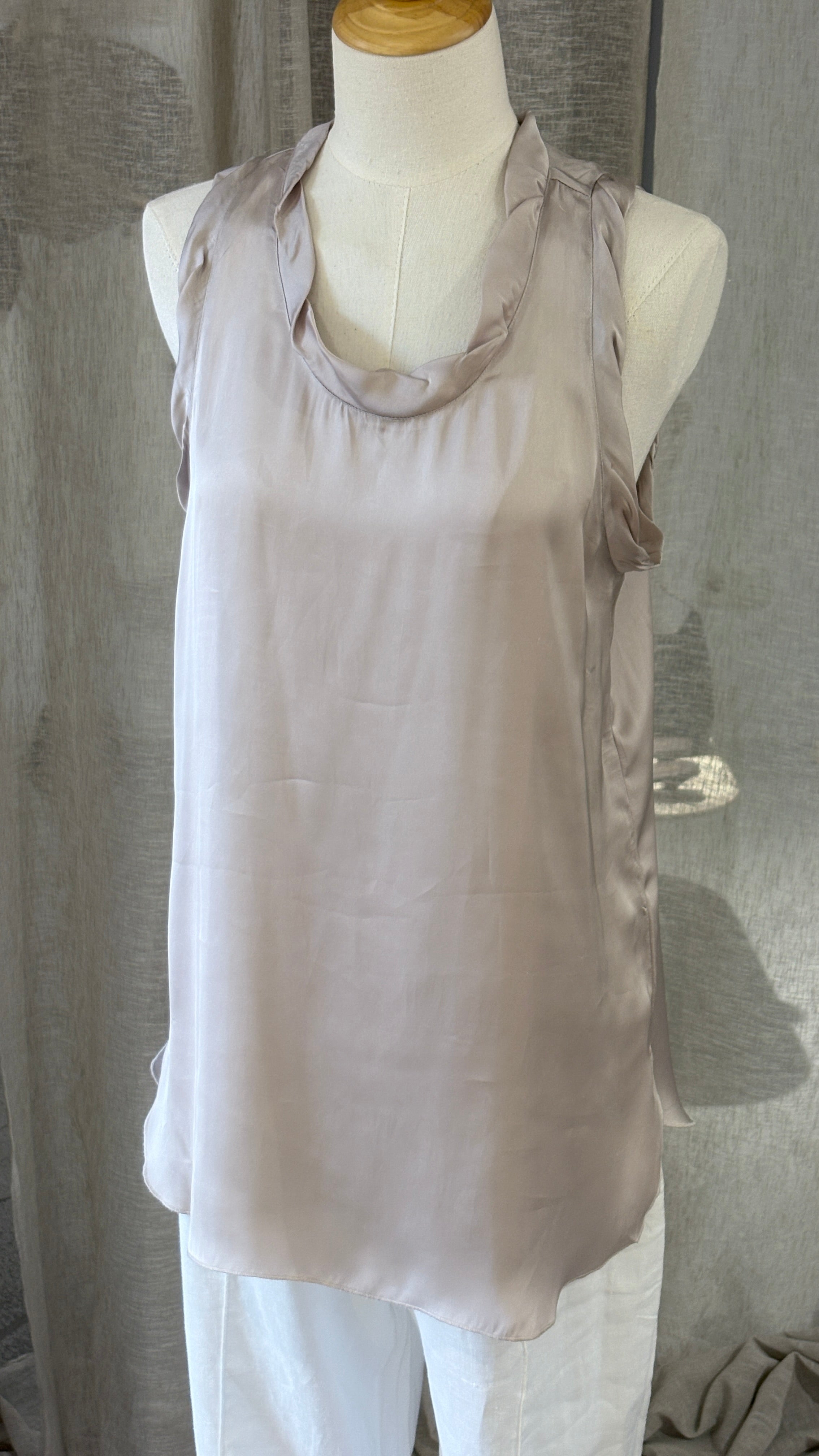 Pearl champagne flowy top