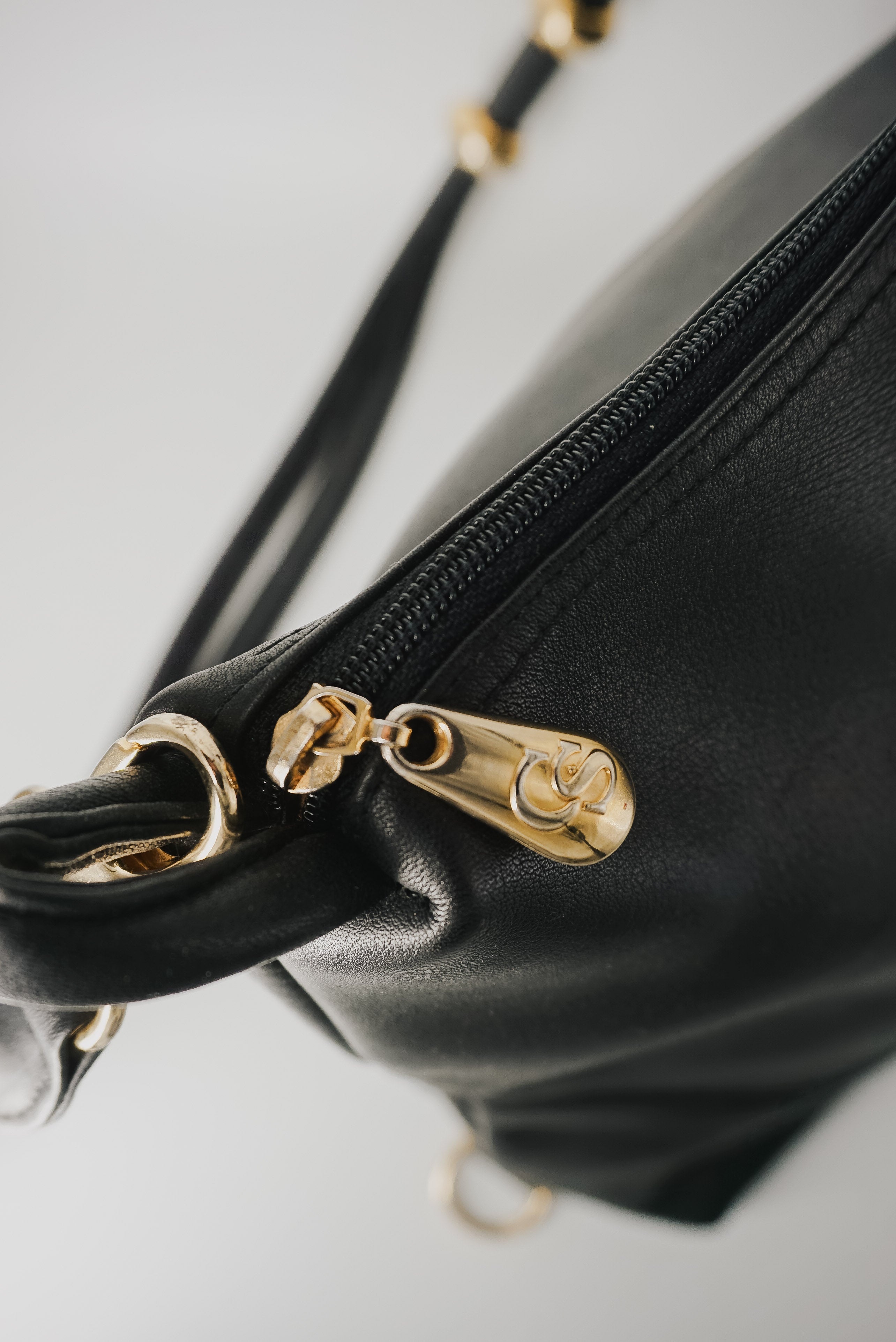 Carla Sade Black Leather Bag