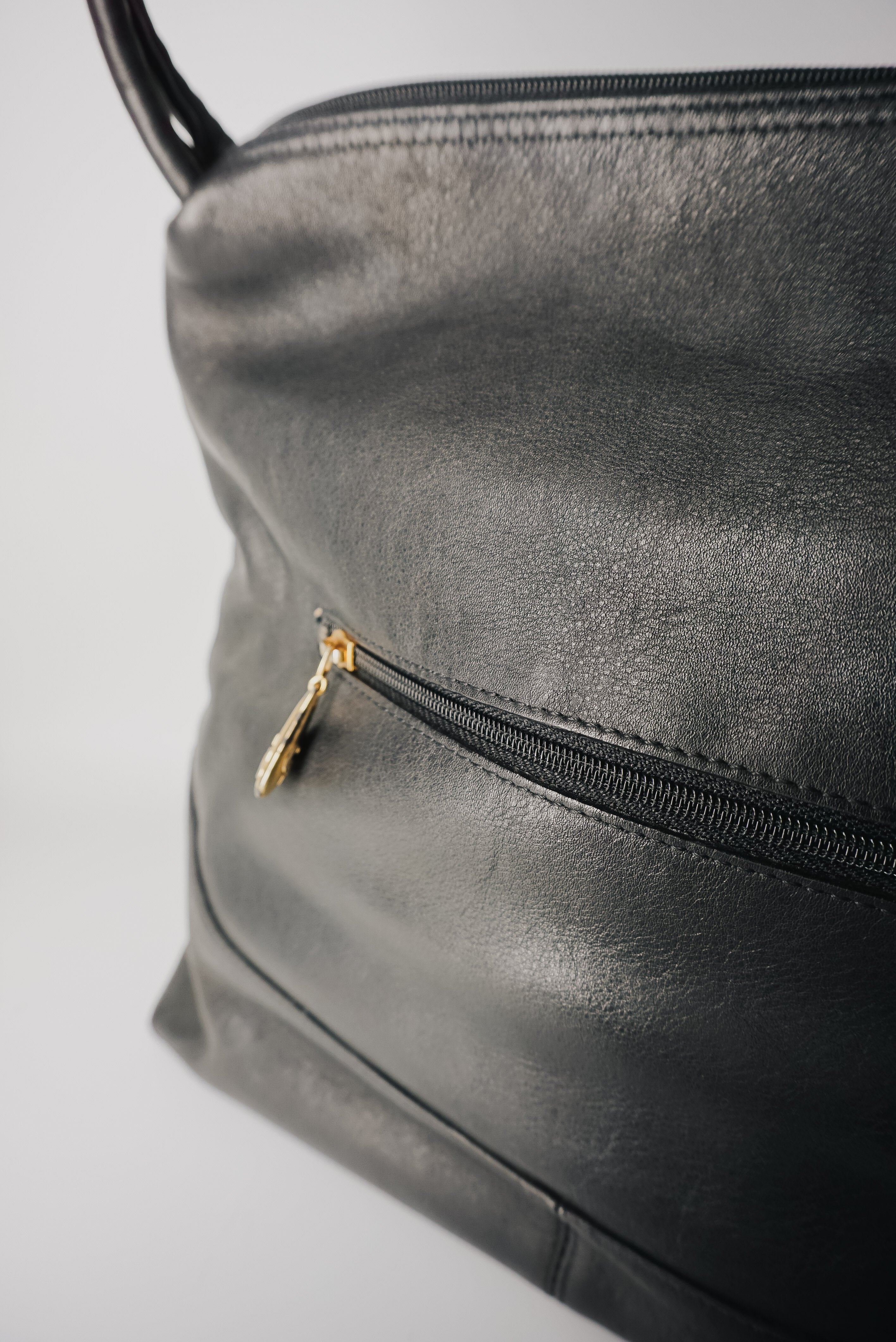 Carla Sade Black Leather Bag