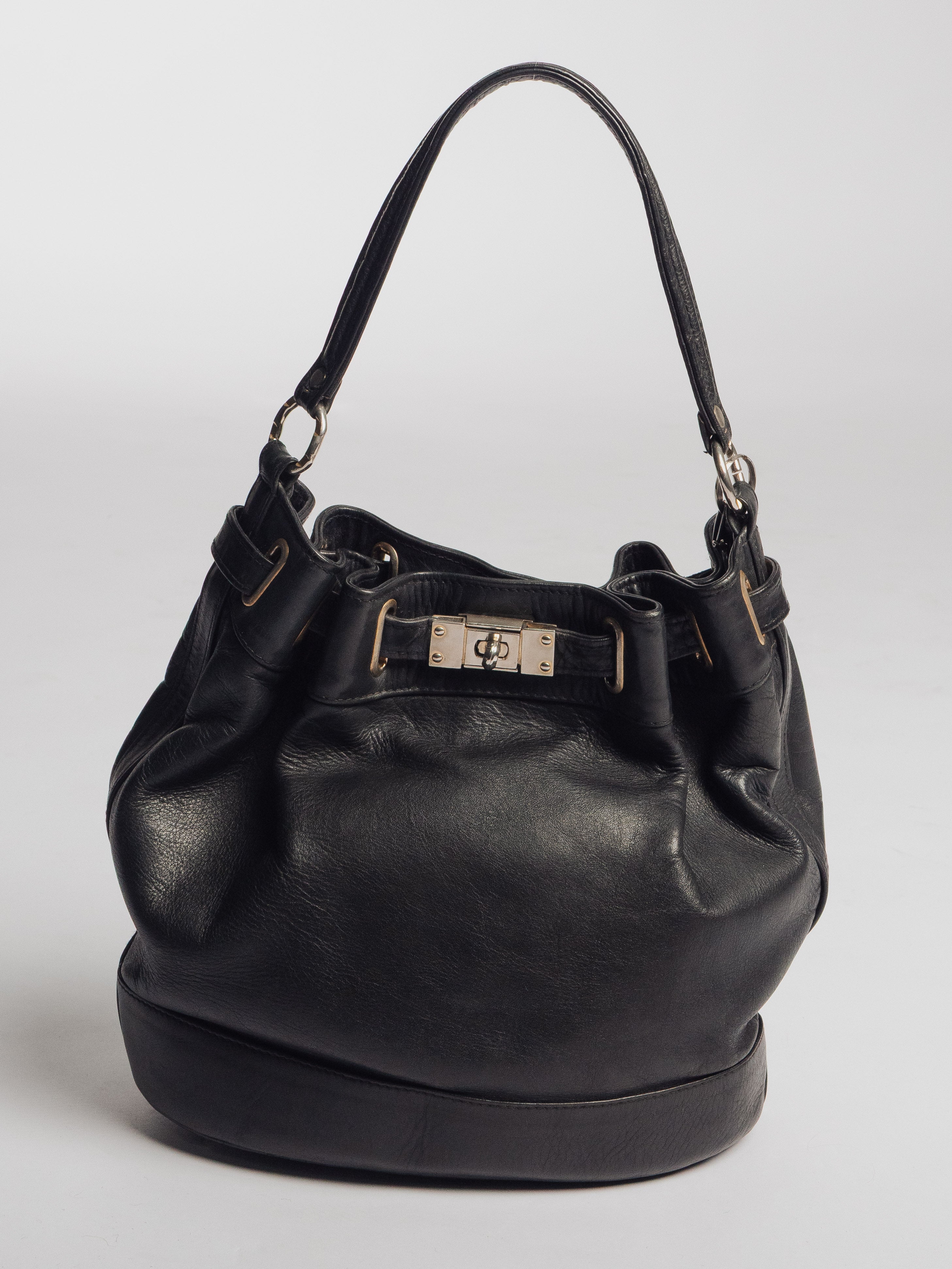 Black Bucket Bag