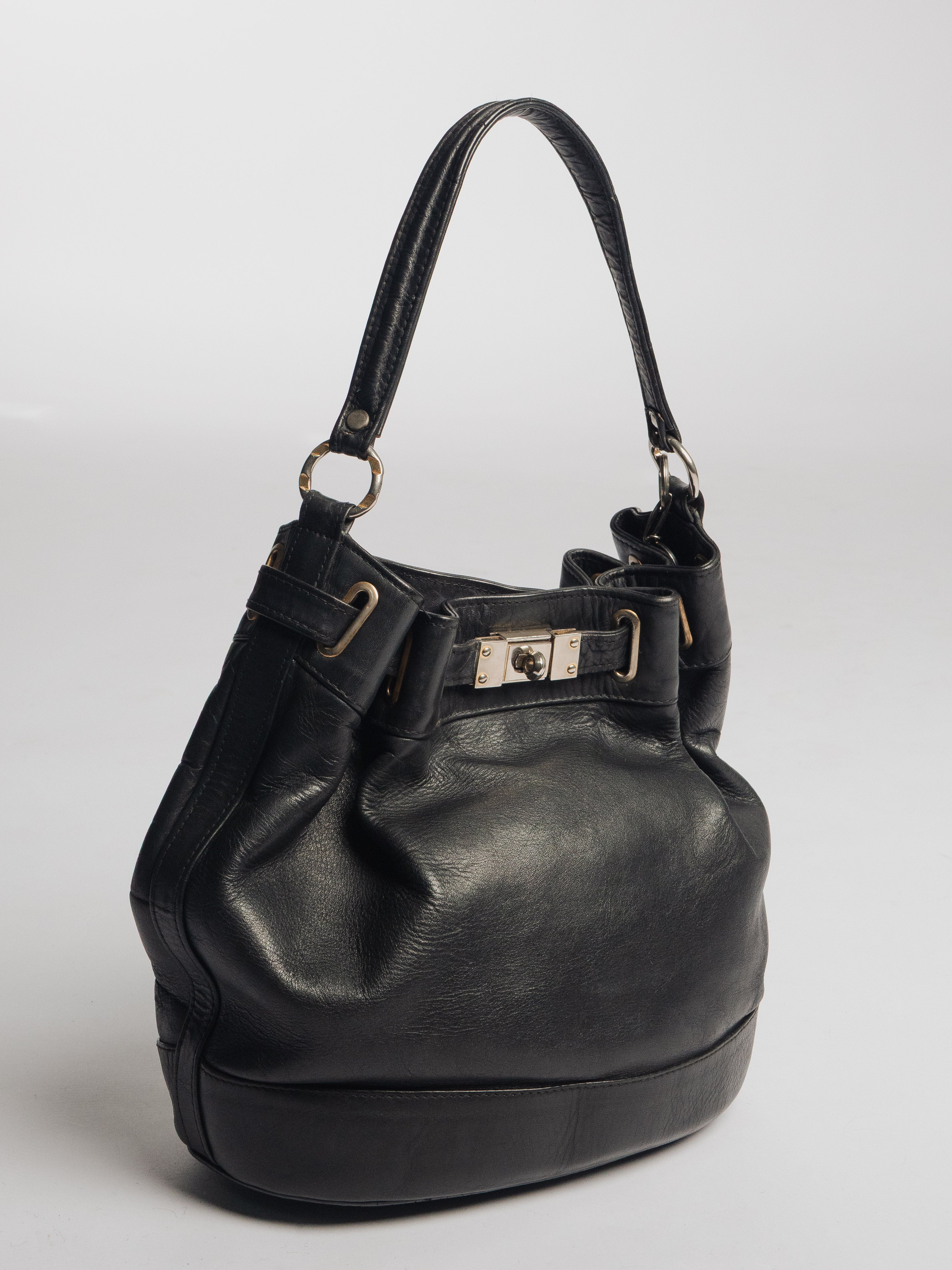Black Bucket Bag