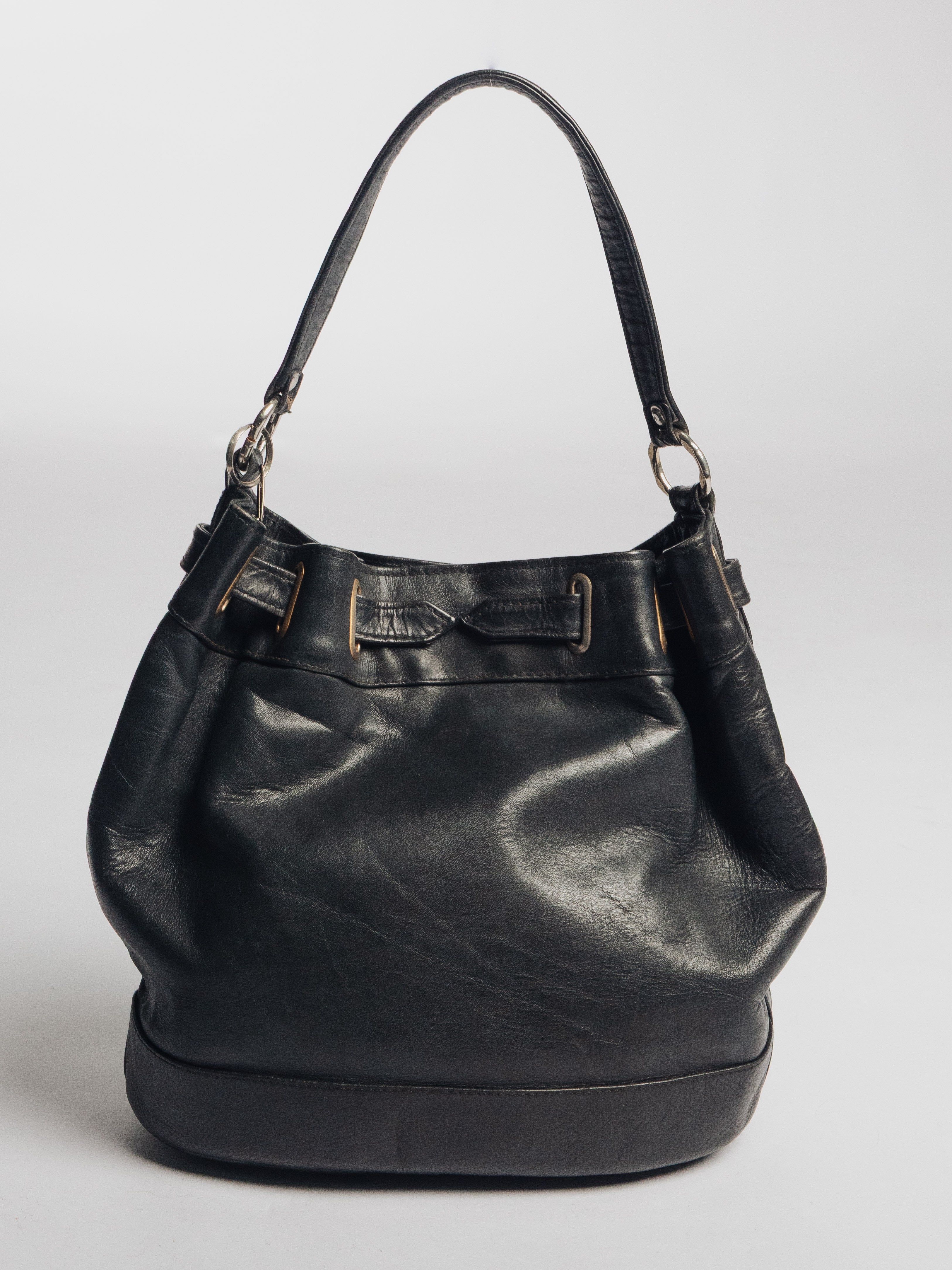 Black Bucket Bag