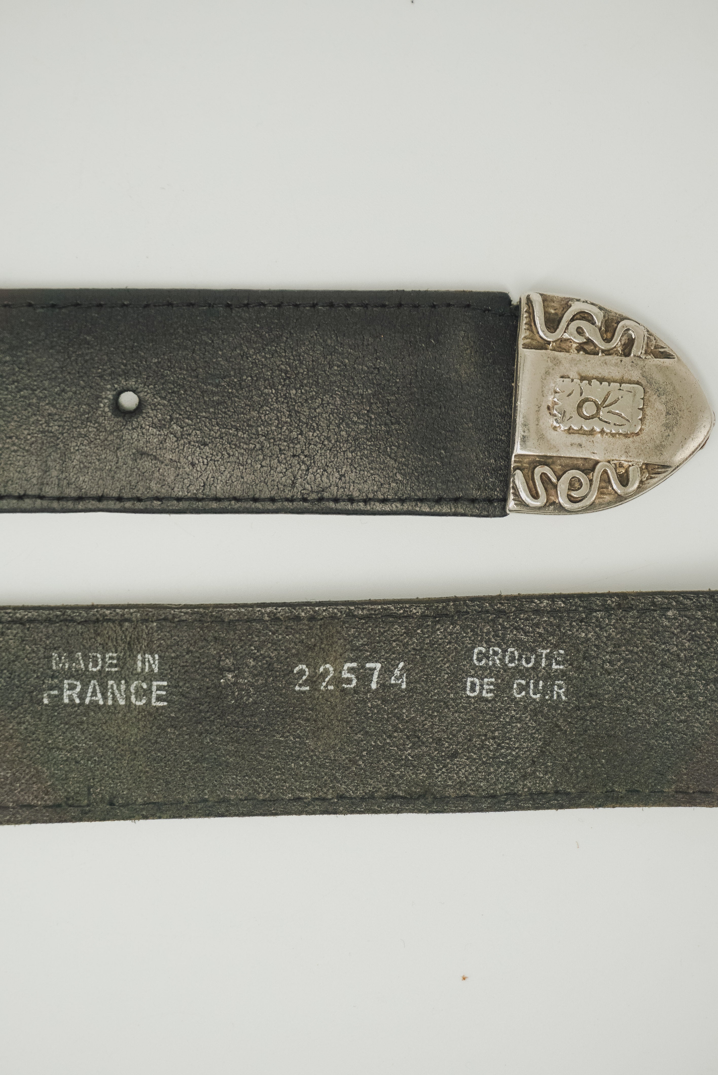 Black Cowboy Leather Belt