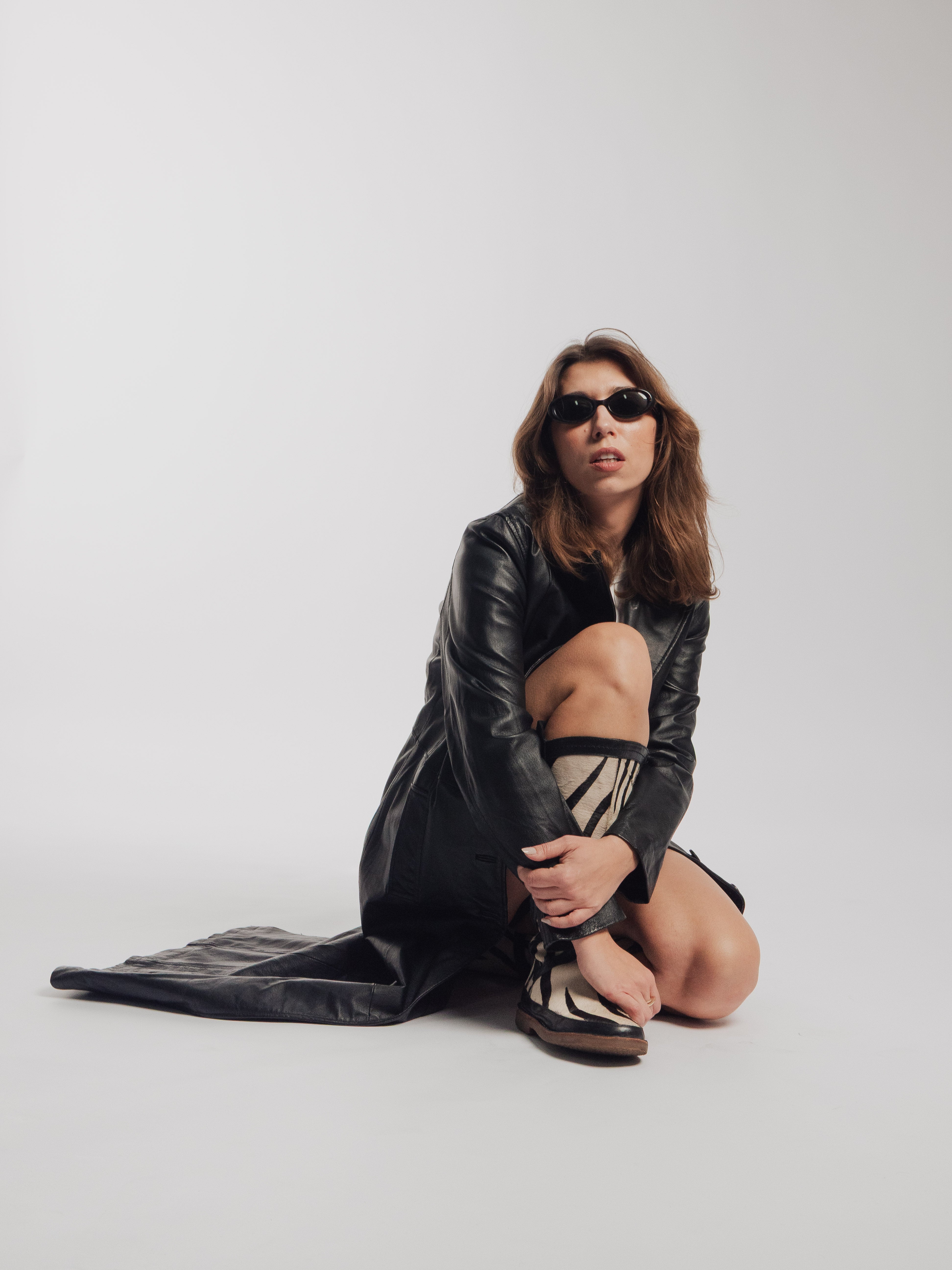 Black Leather Long Coat