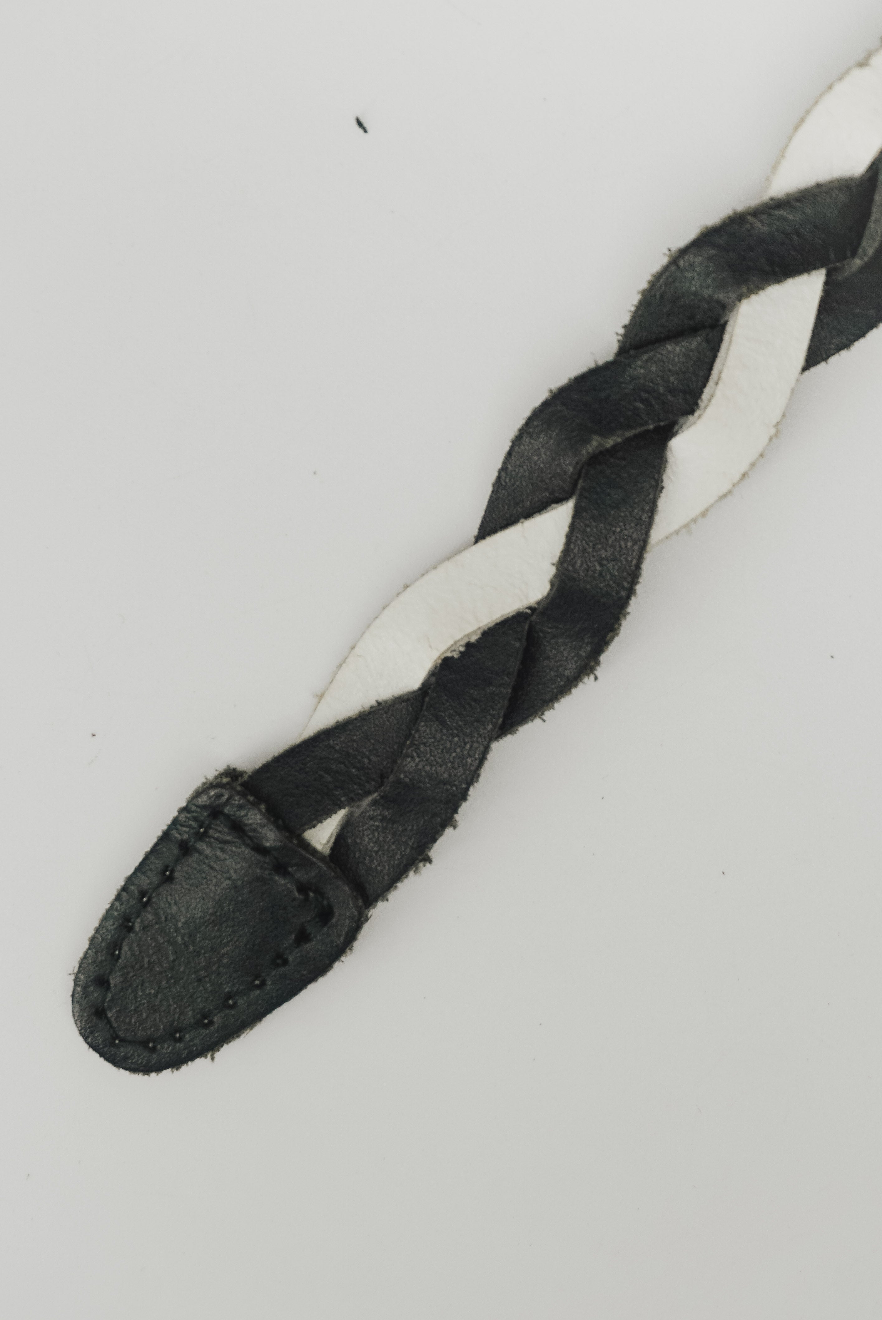 Black & White Braided Belt