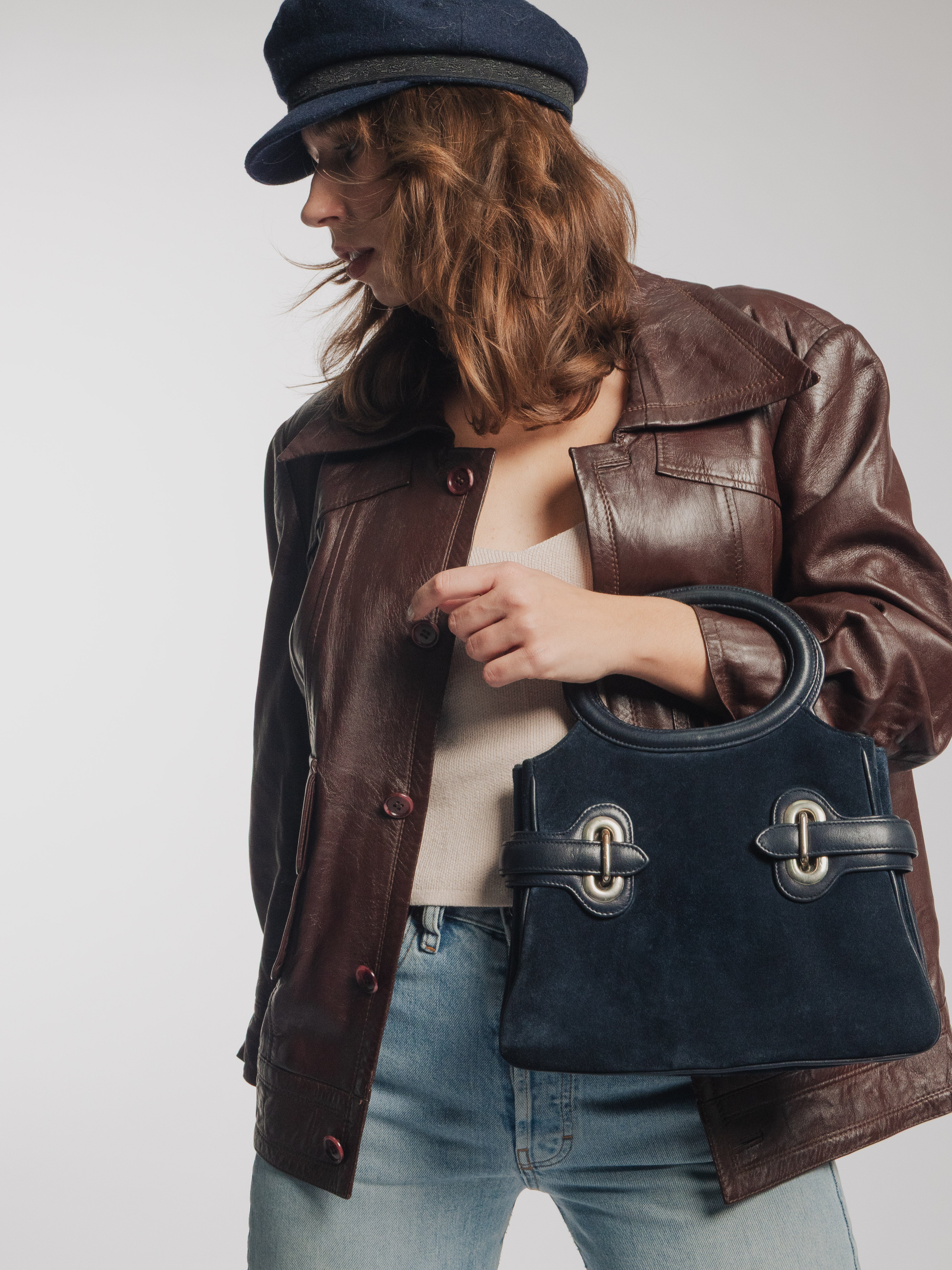 Blue Velvet Bag
