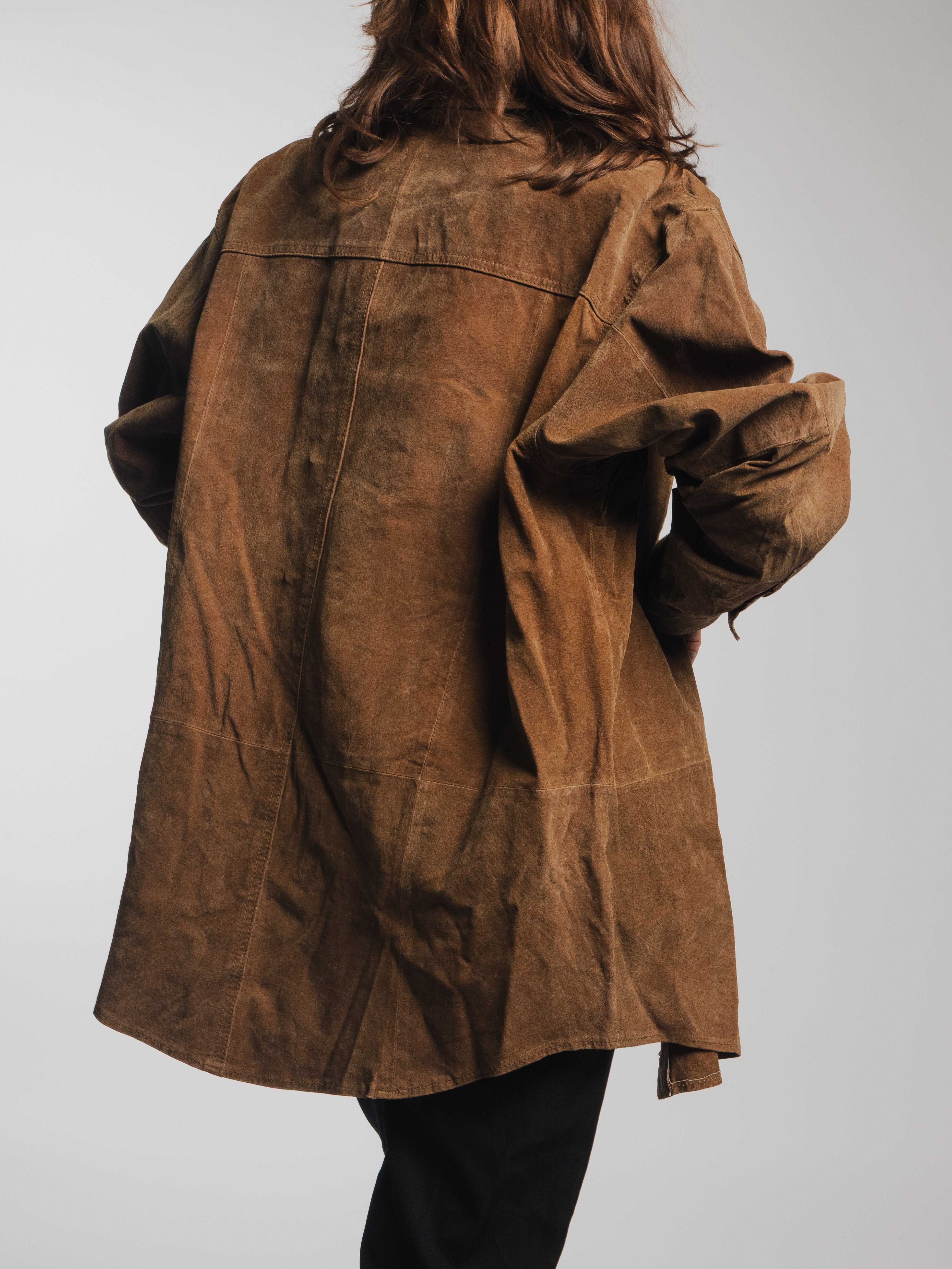 Brown Long Leather Jacket