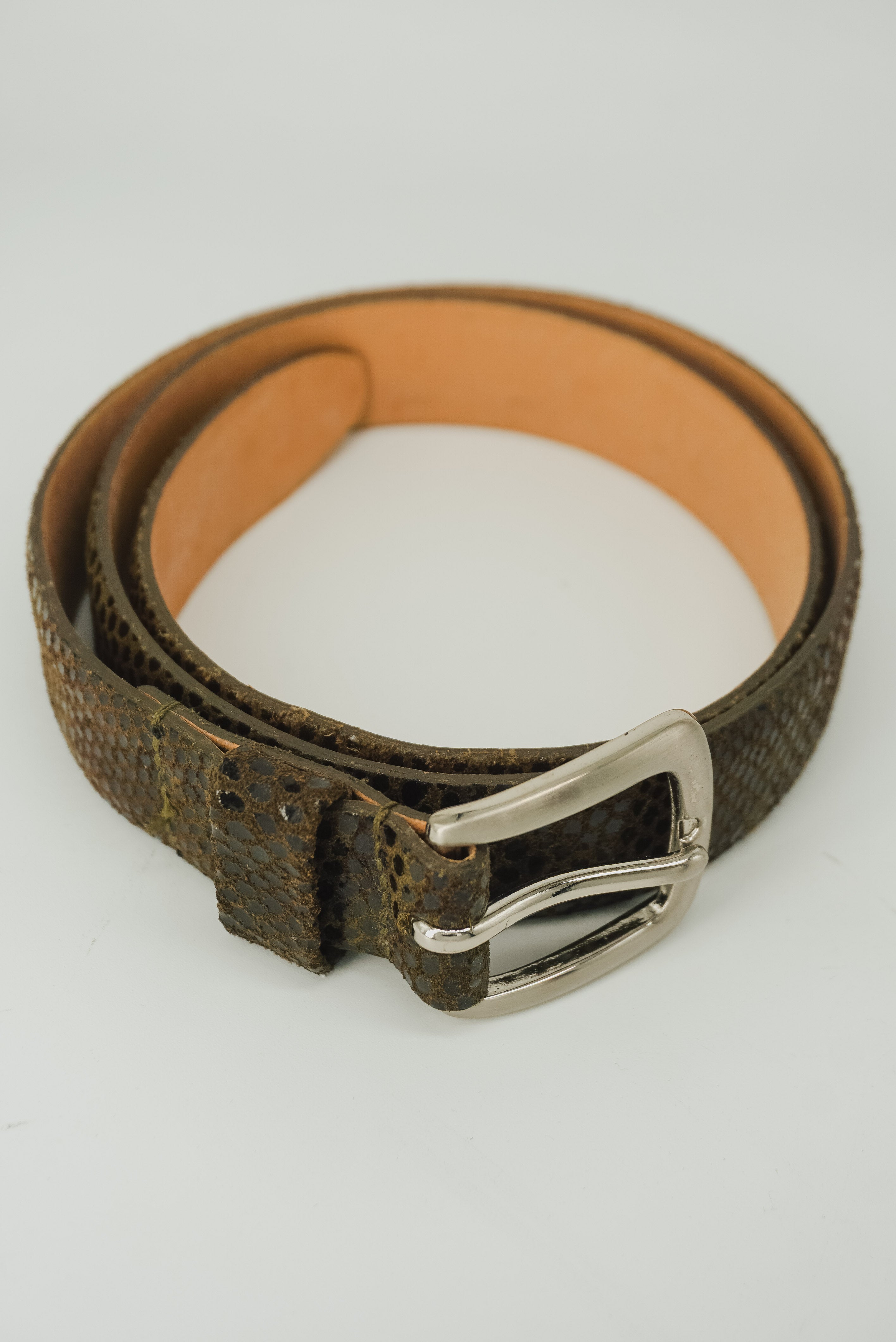 Brown Snake Print Belt