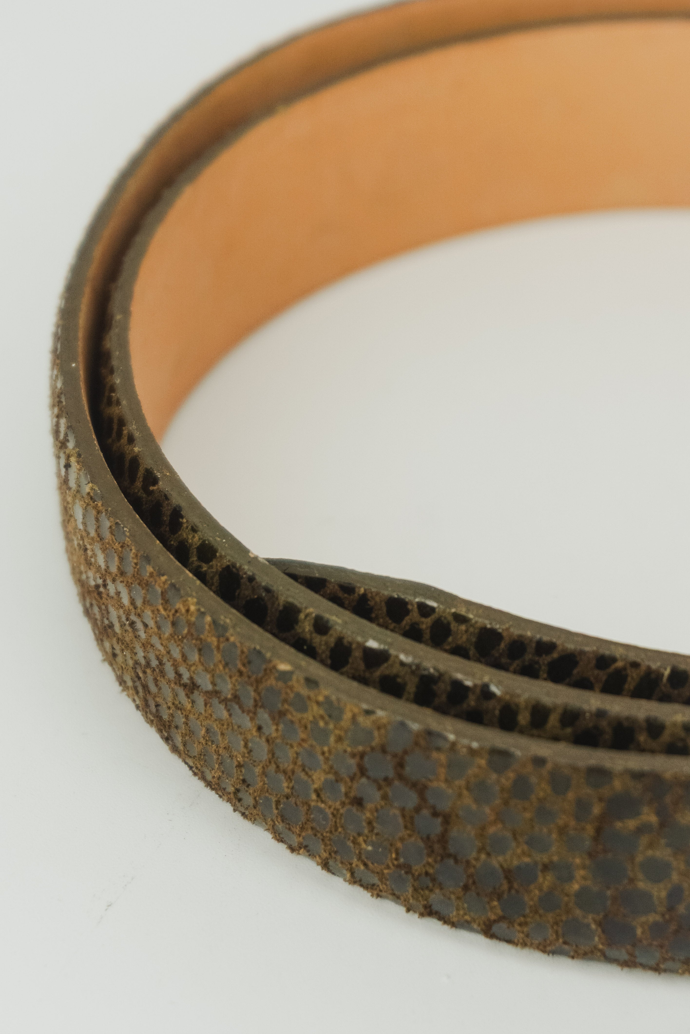 Brown Snake Print Belt