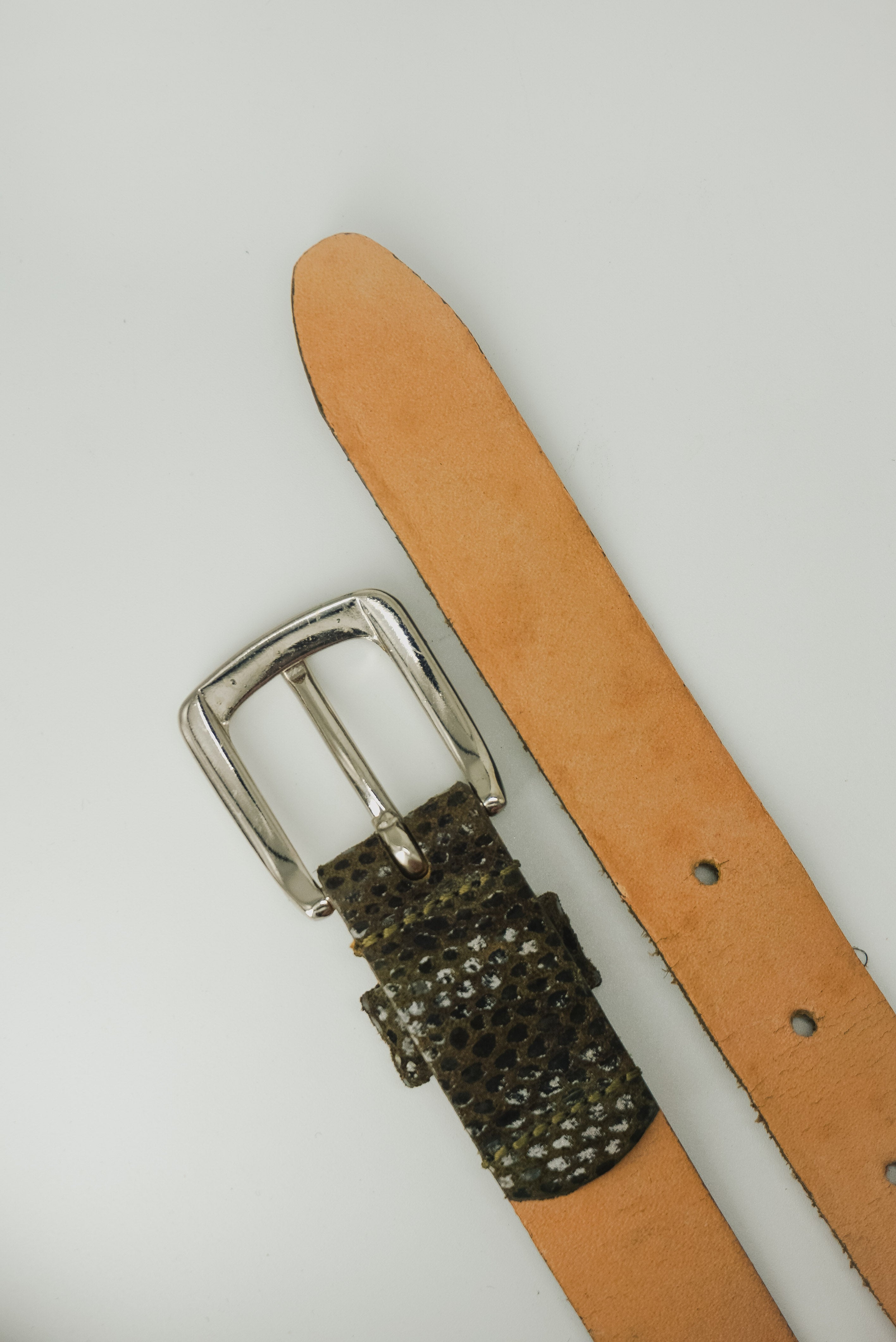 Brown Snake Print Belt