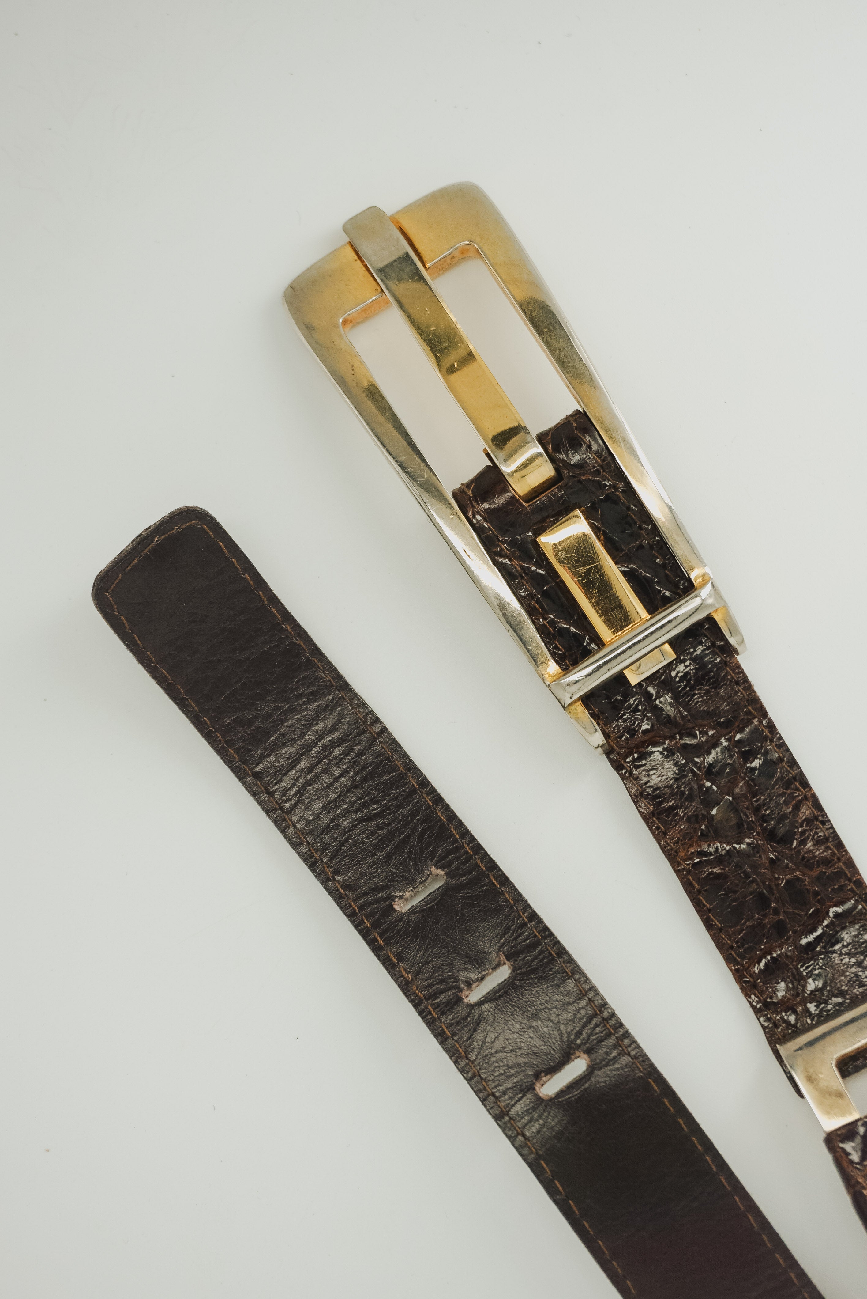 Crocodile Leather Belt