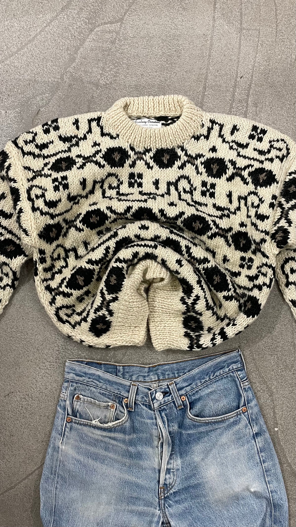 Wool jumper chunky vintage