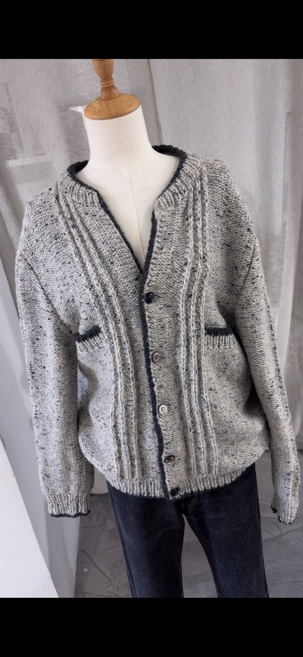 Grey wool sweater nordic style