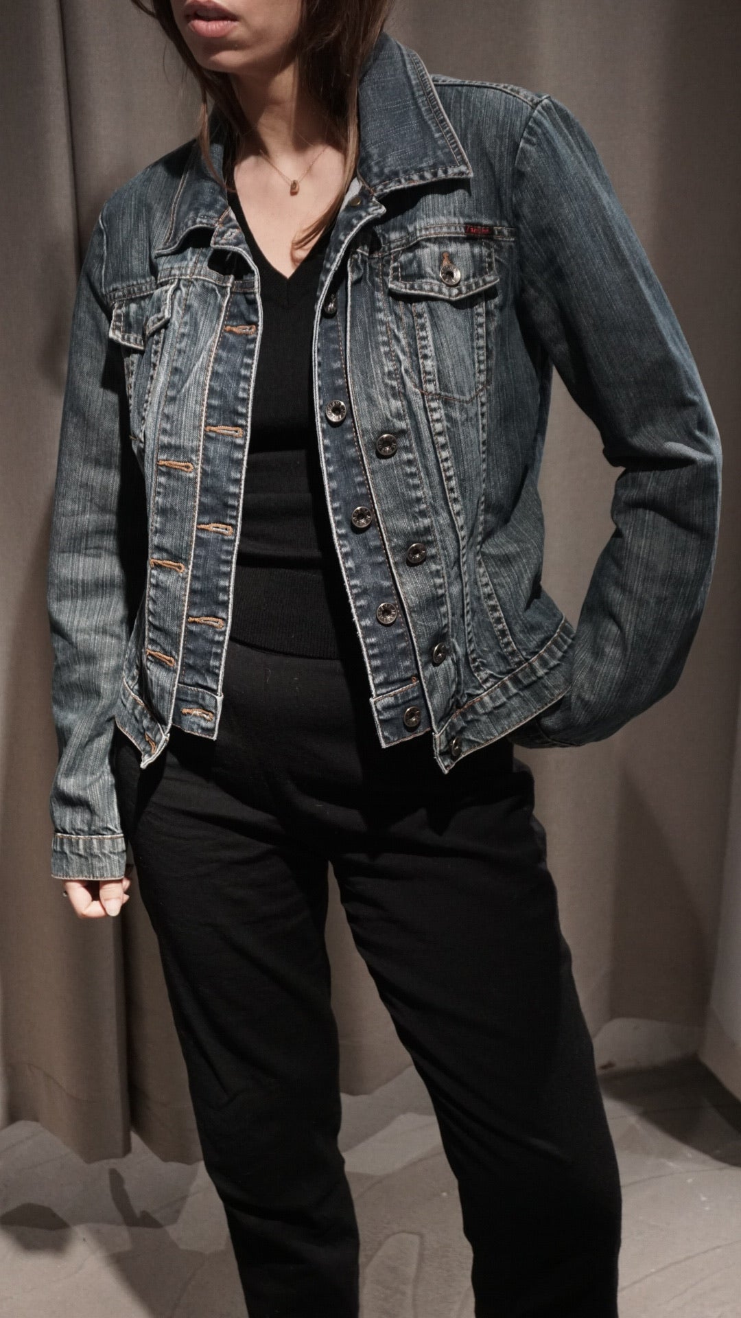 Vintage cropped denim jacket