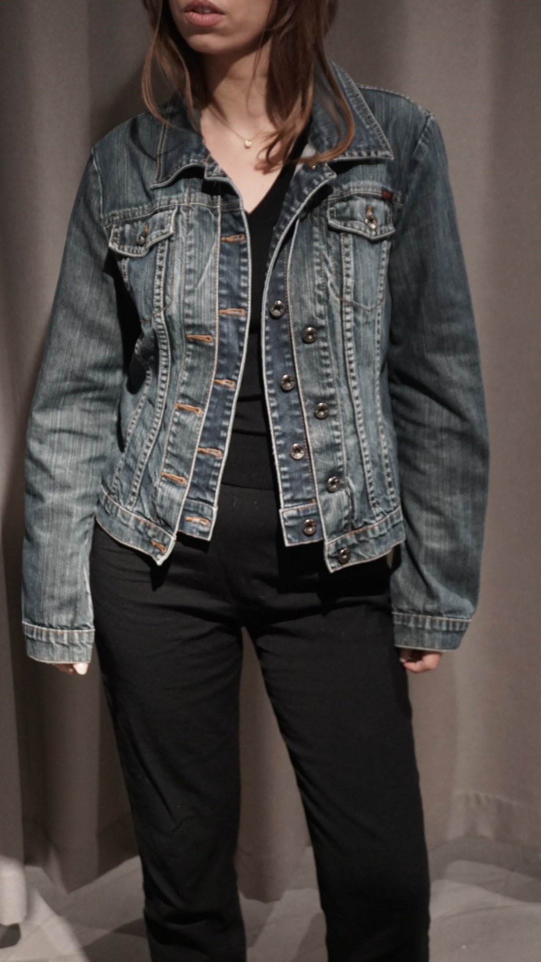 Vintage cropped denim jacket