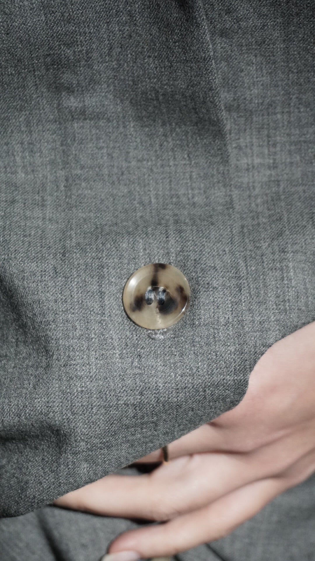 Oversize grey wool shirt