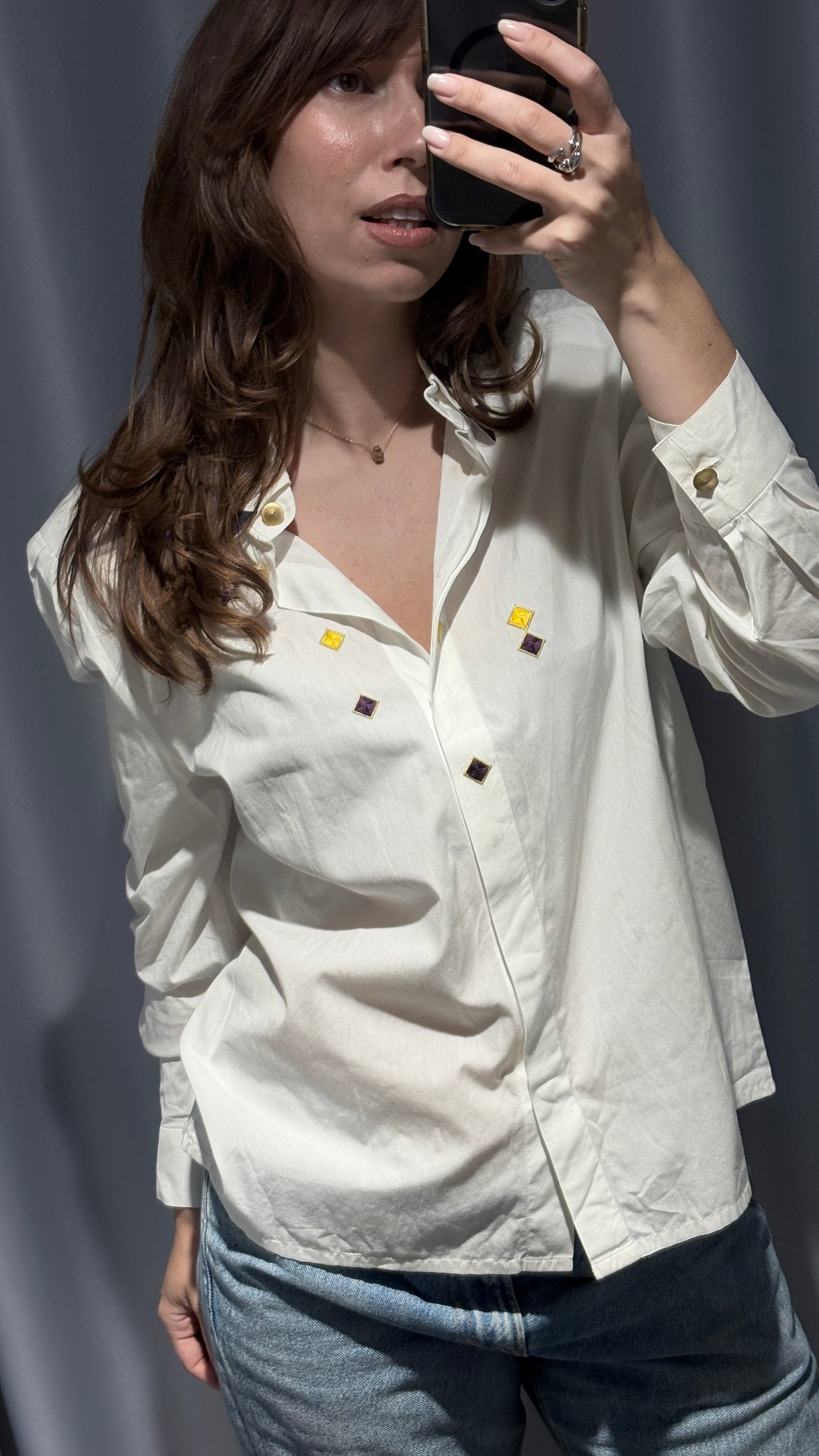 White cotton blouse