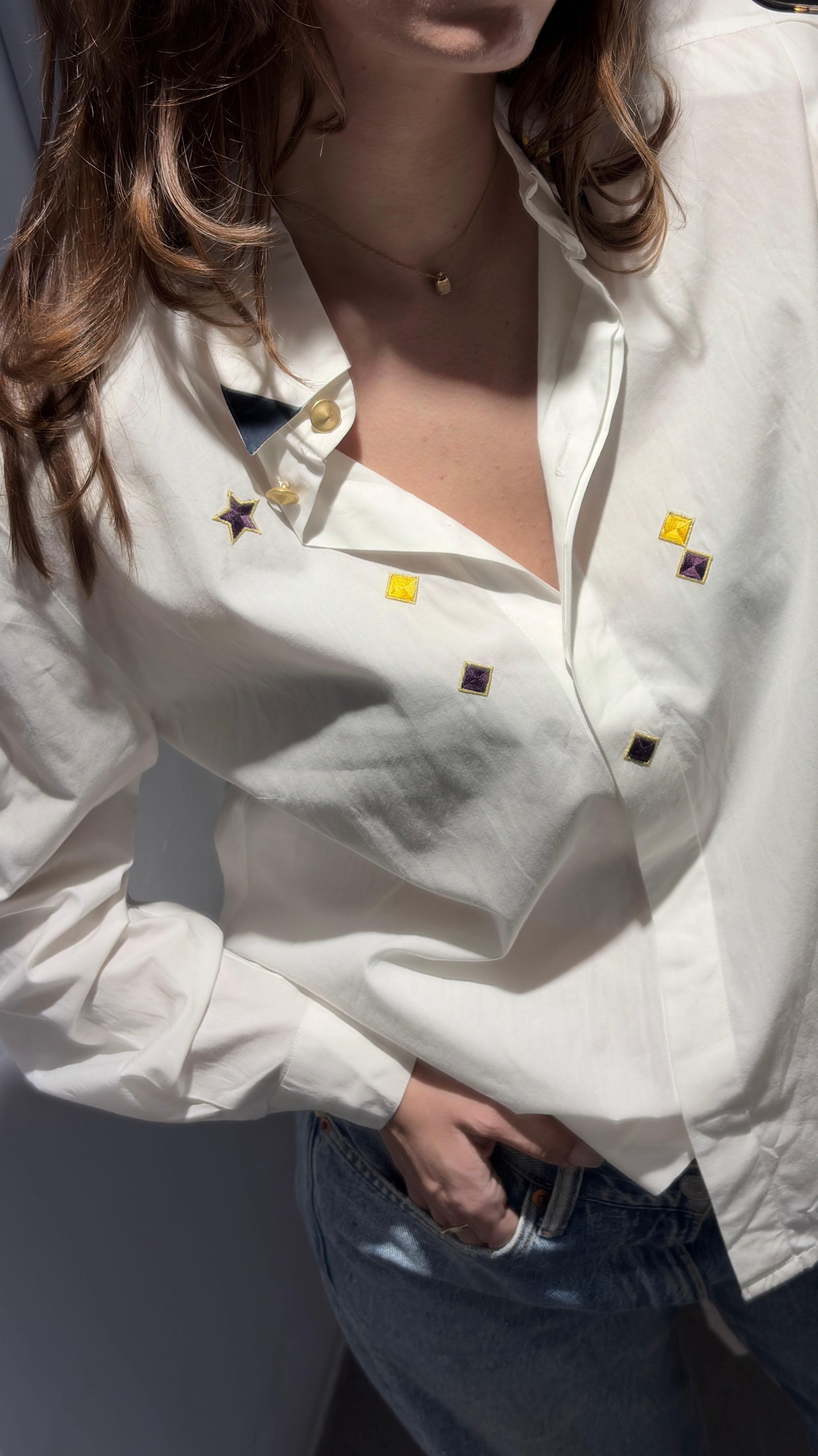 White cotton blouse
