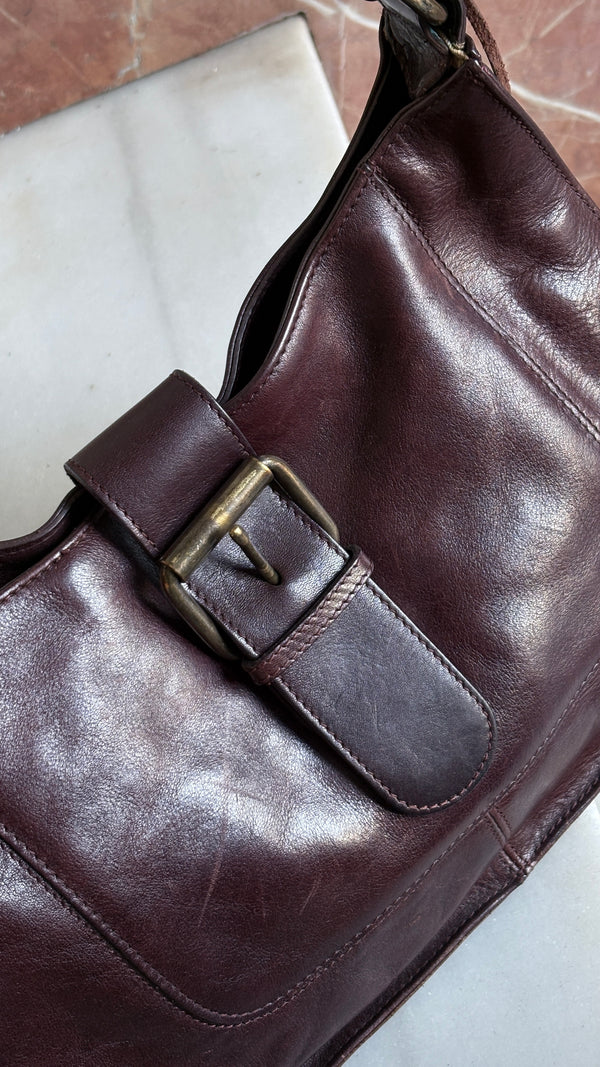 Natural leather vintage handbag