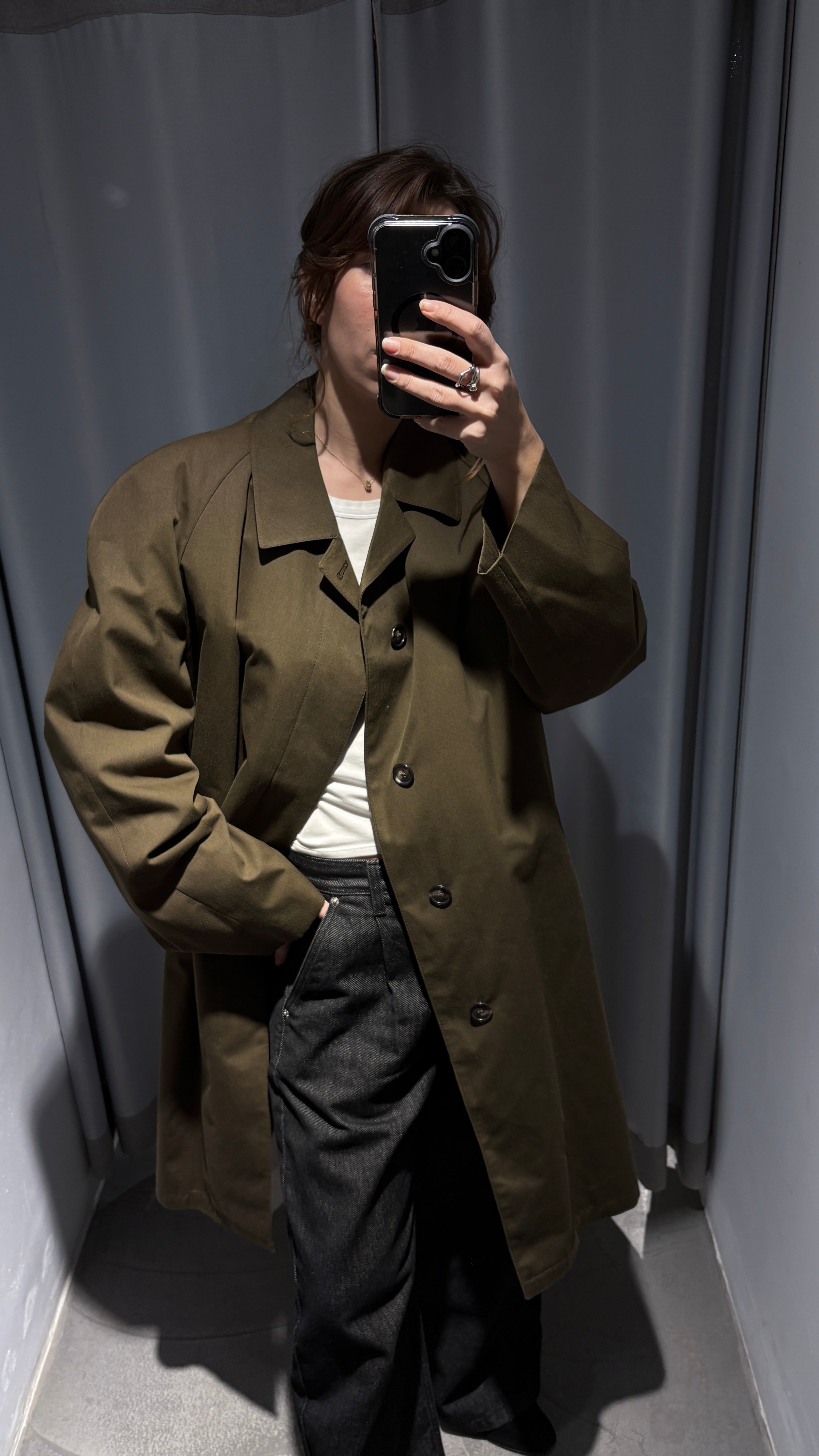 Oversized vintage trench coat