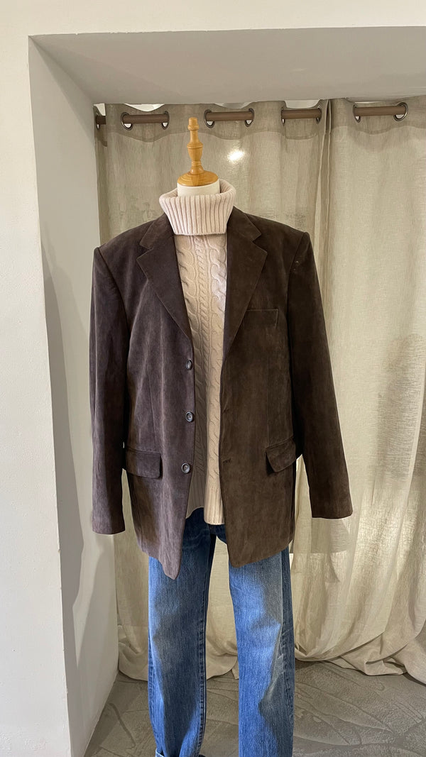 Dark brown corduroy blazer
