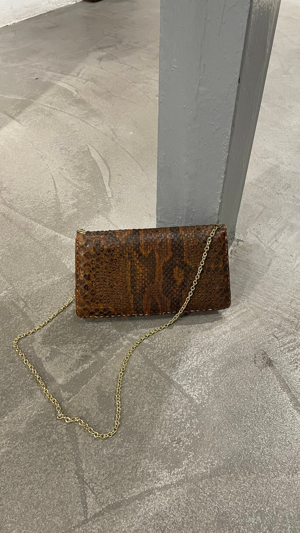 Vintage 70s snakeskin crossbody bag