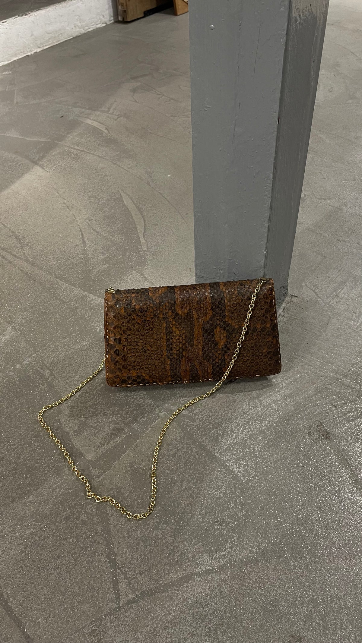 Vintage 70s snakeskin crossbody bag