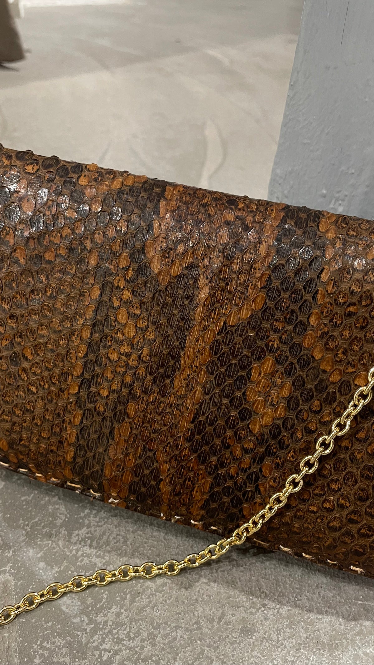 Vintage 70s snakeskin crossbody bag