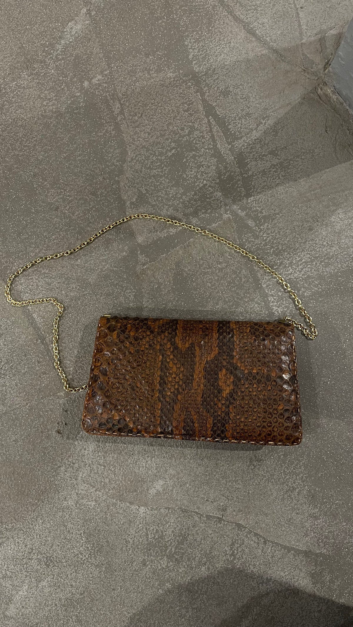 Vintage 70s snakeskin crossbody bag