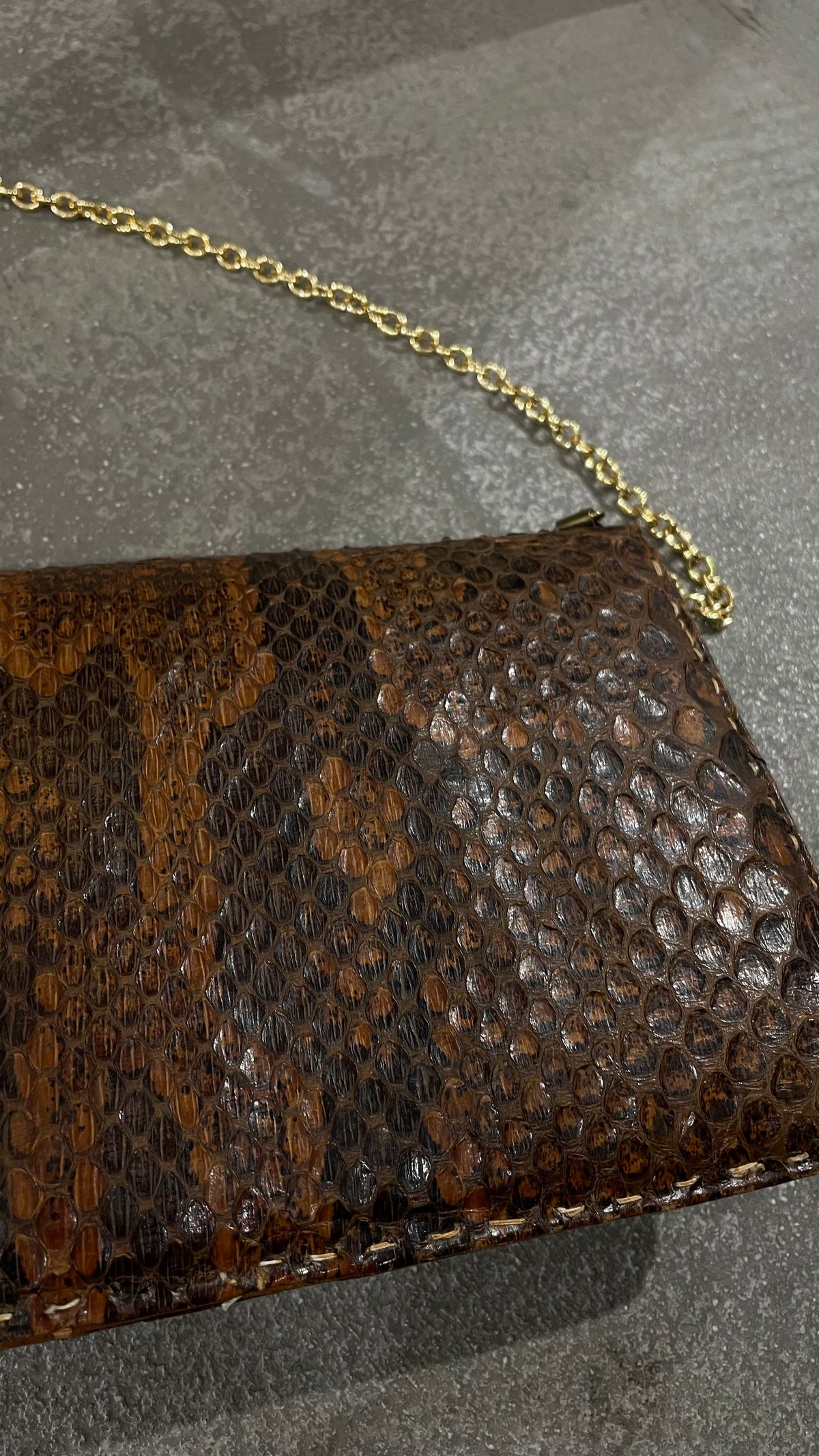 Vintage 70s snakeskin crossbody bag