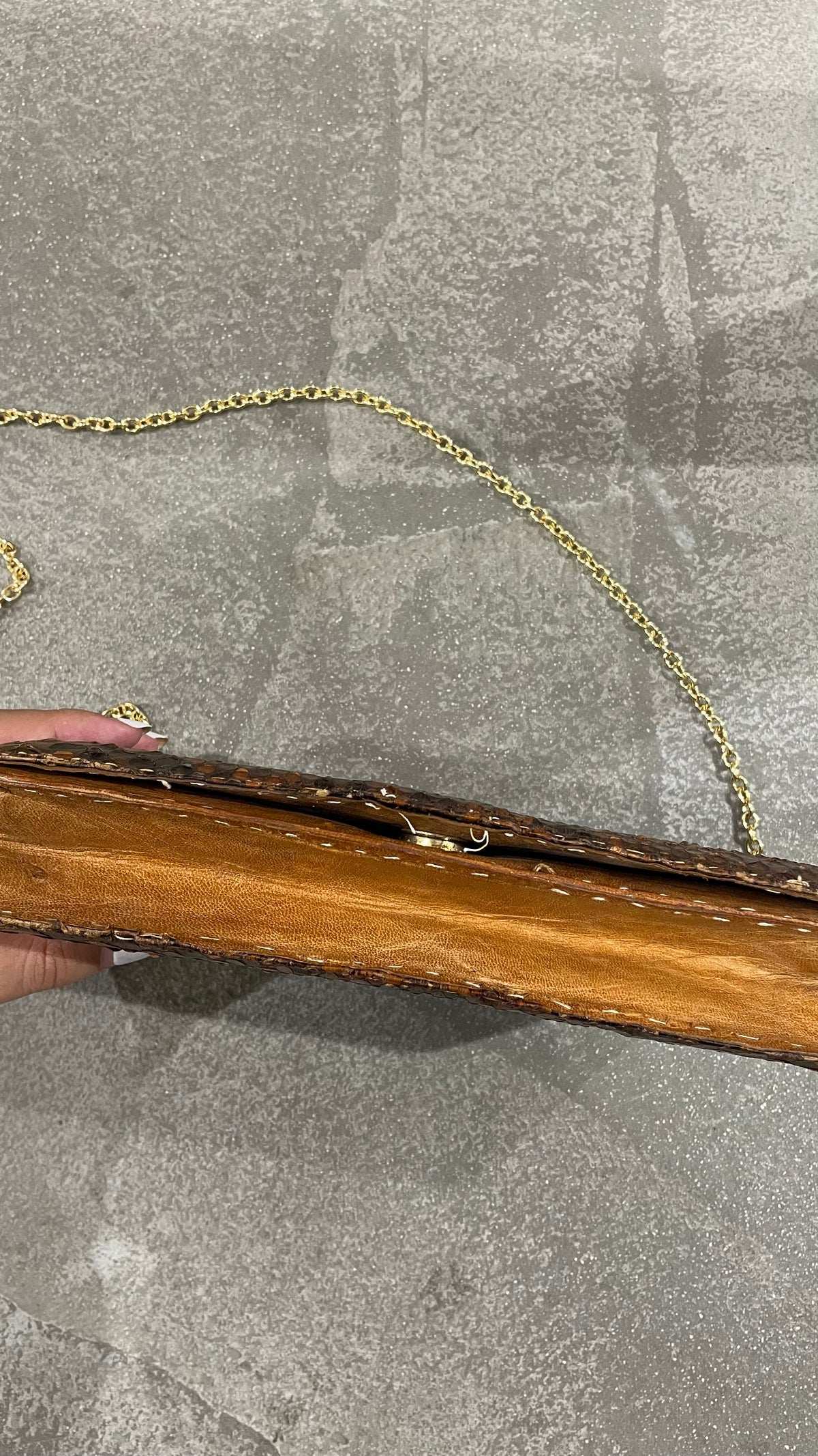 Vintage 70s snakeskin crossbody bag
