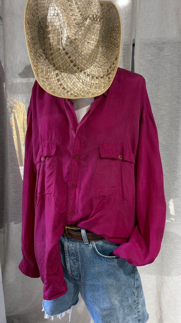 100% Vintage Silk Shirt