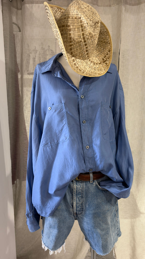 Silk Blue Shirt