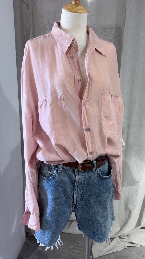 Silk dusty pink shirt