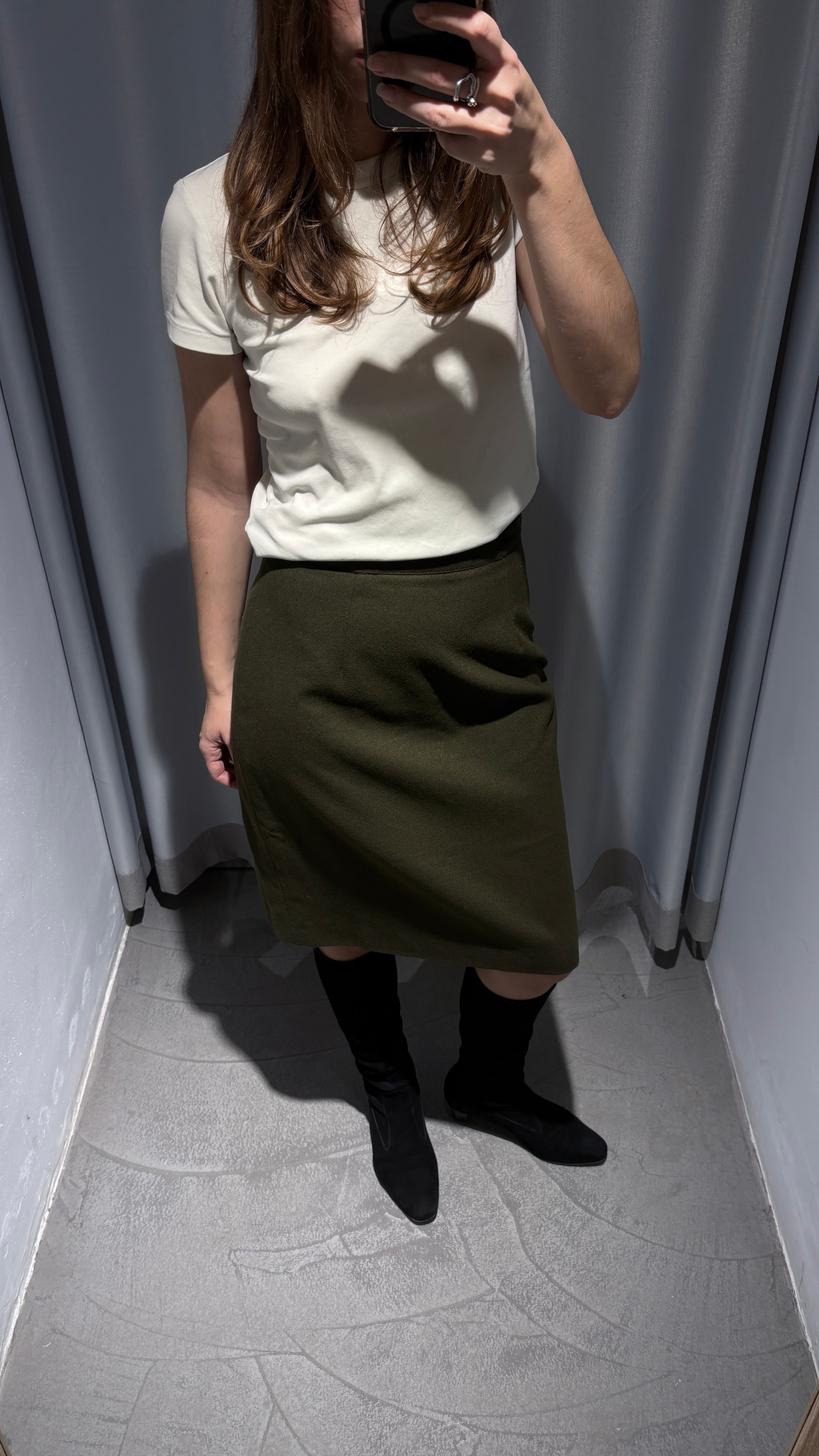 Vintage wool midi skirt