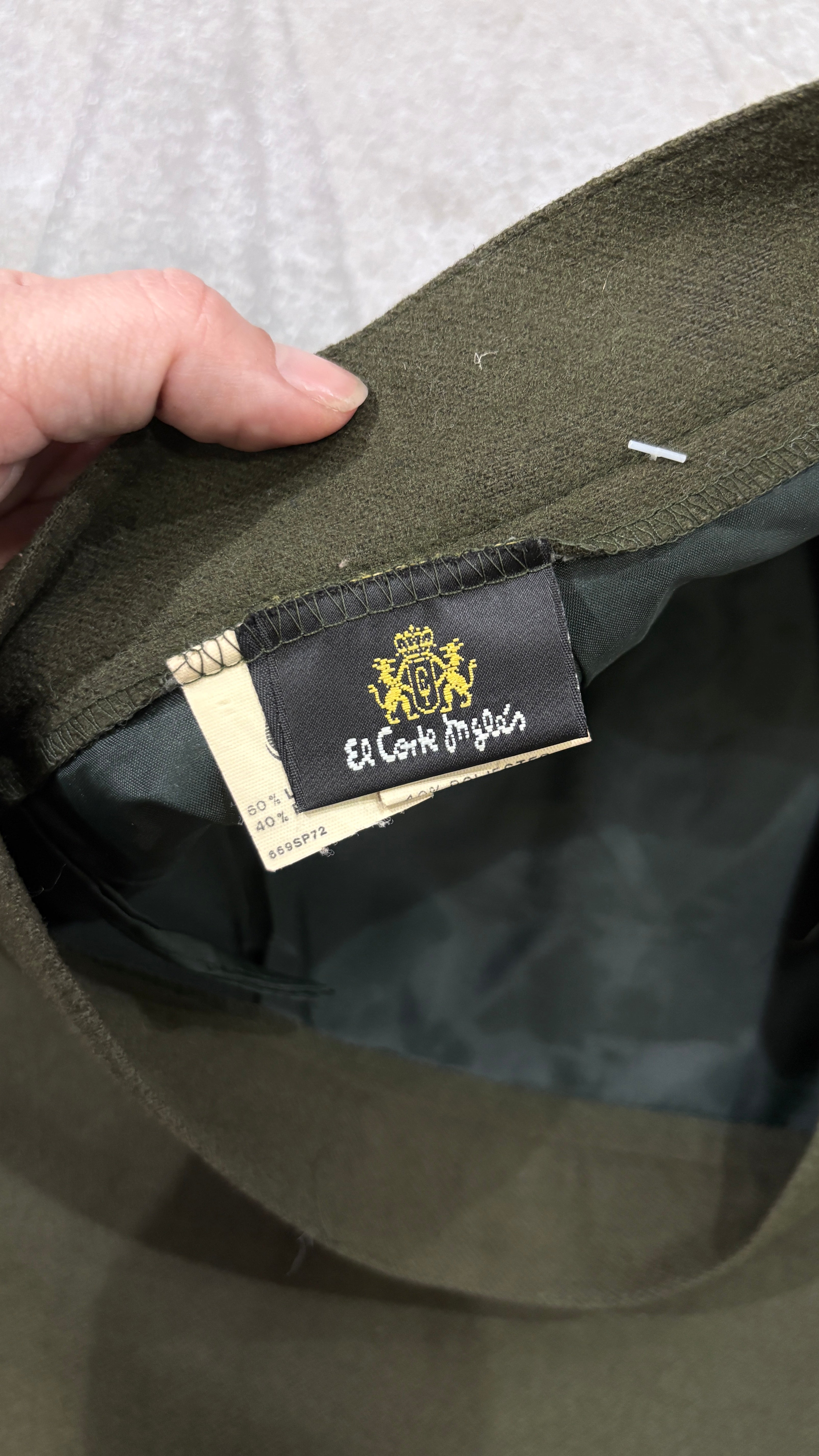 Vintage wool midi skirt