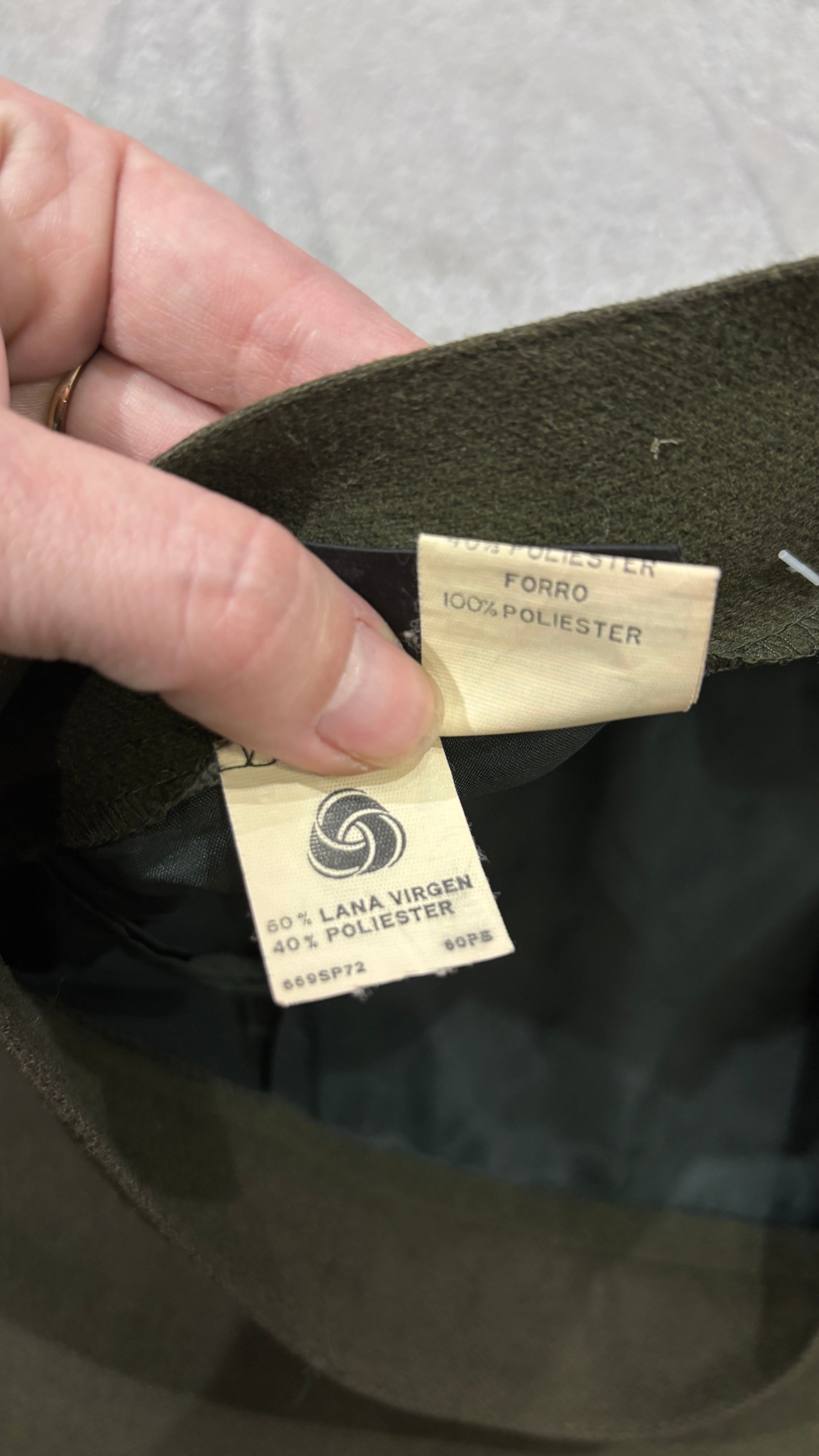 Vintage wool midi skirt