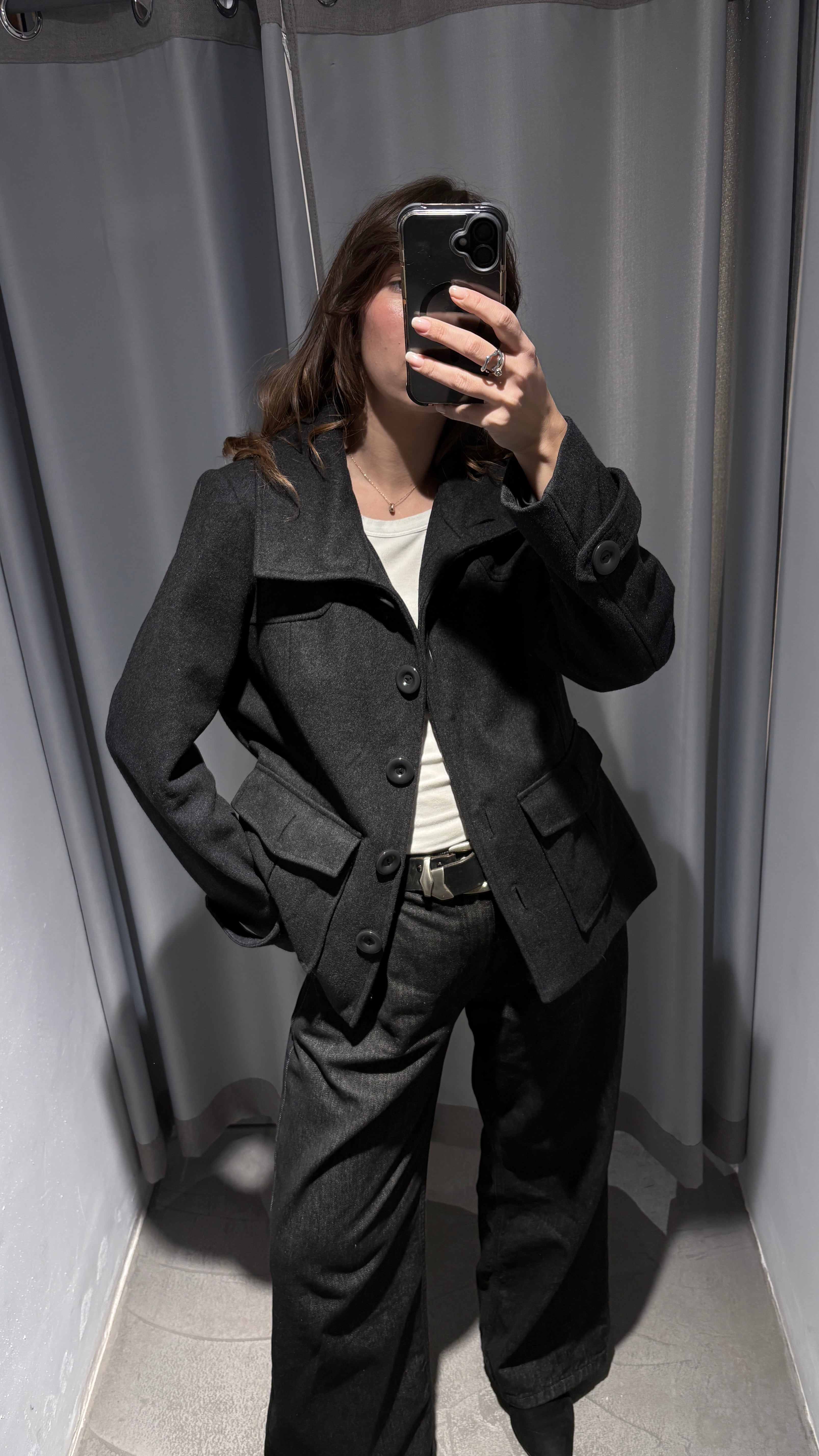 Vintage dark gray wool jacket