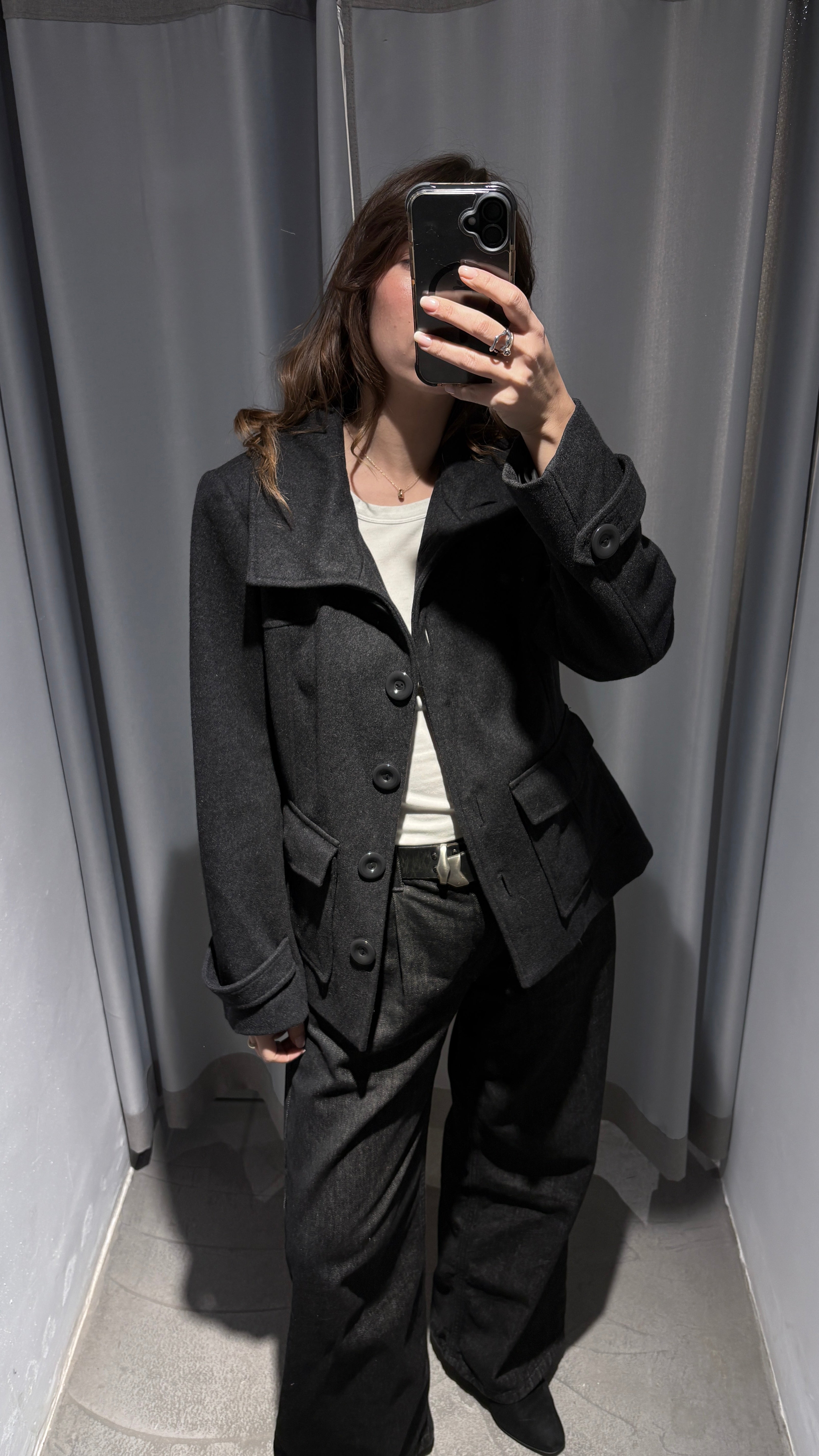 Vintage dark gray wool jacket