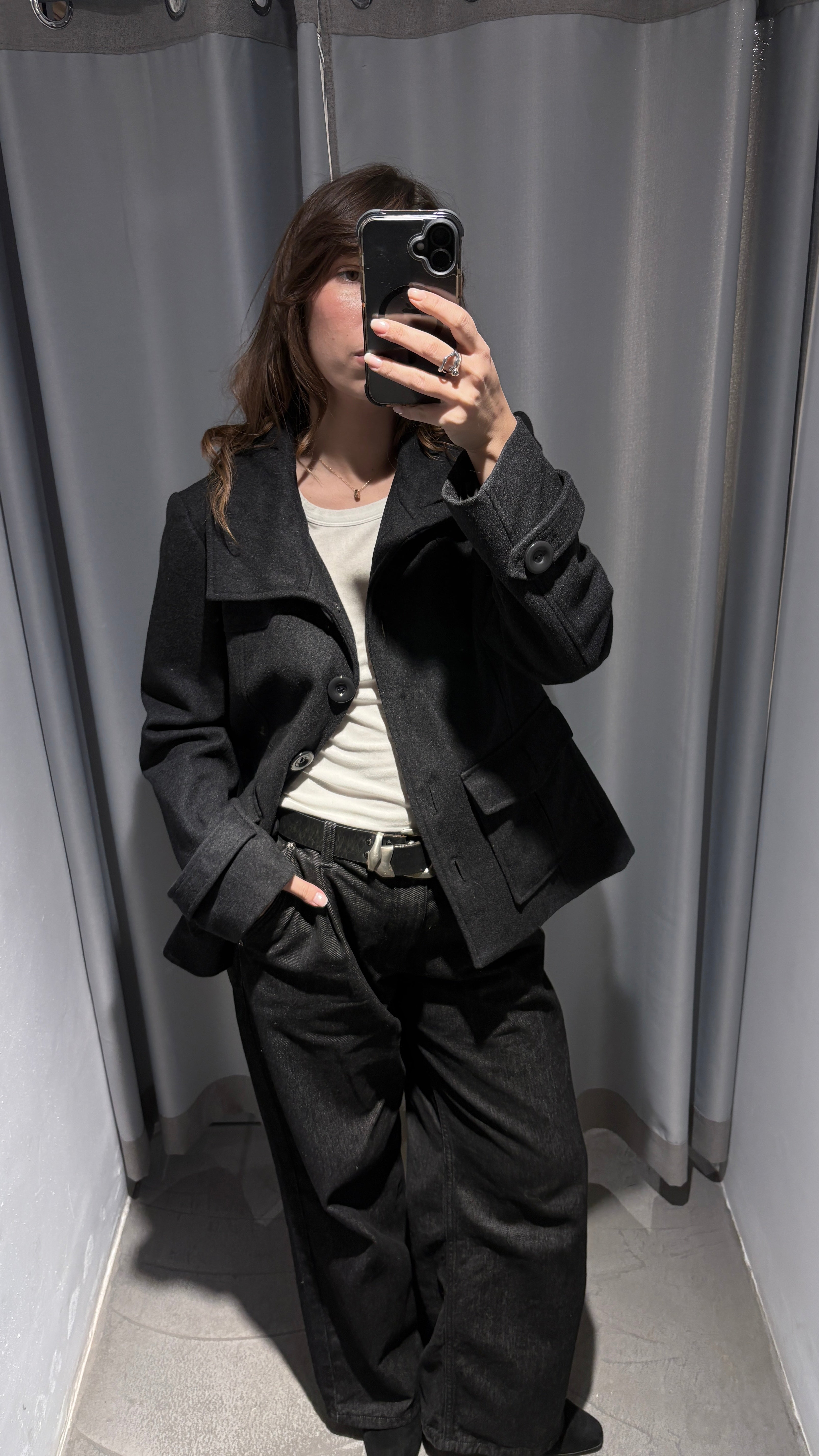 Vintage dark gray wool jacket