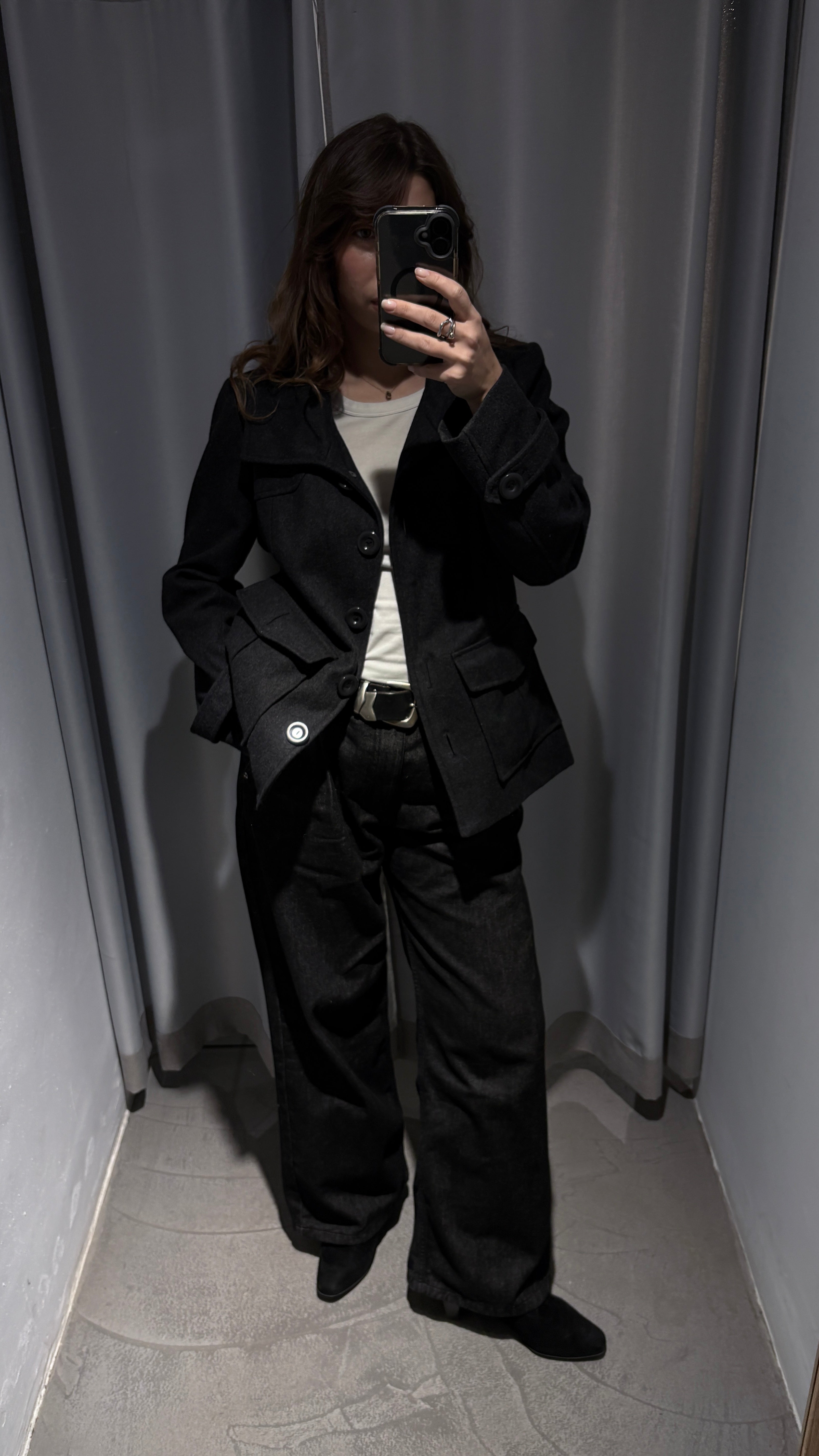 Vintage dark gray wool jacket