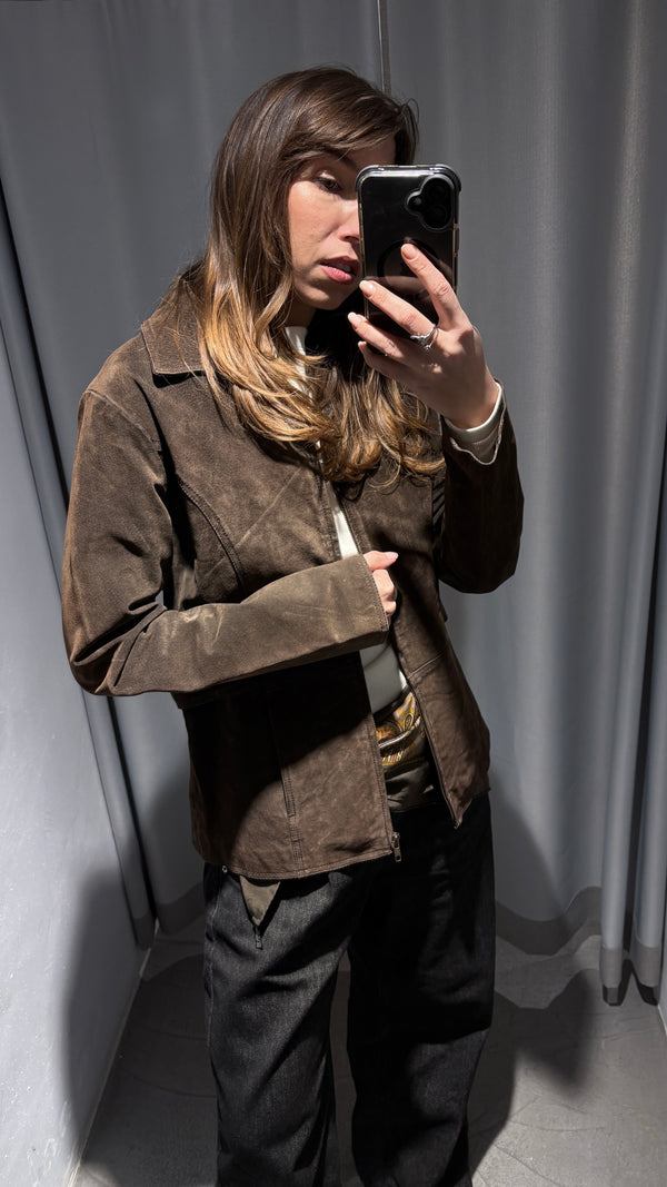 Vintage brown suede jacket