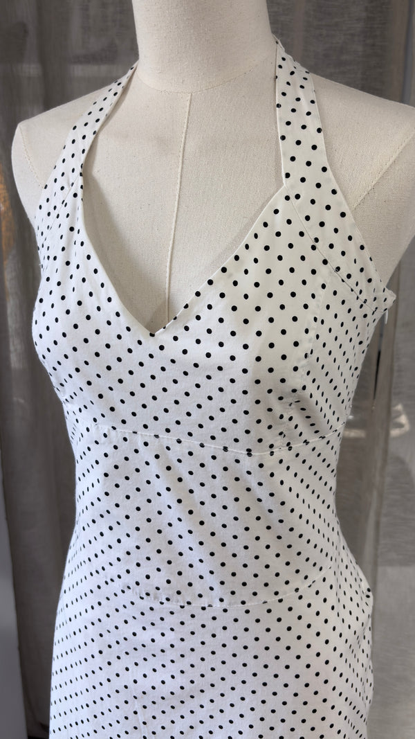 Polka dot halter dress