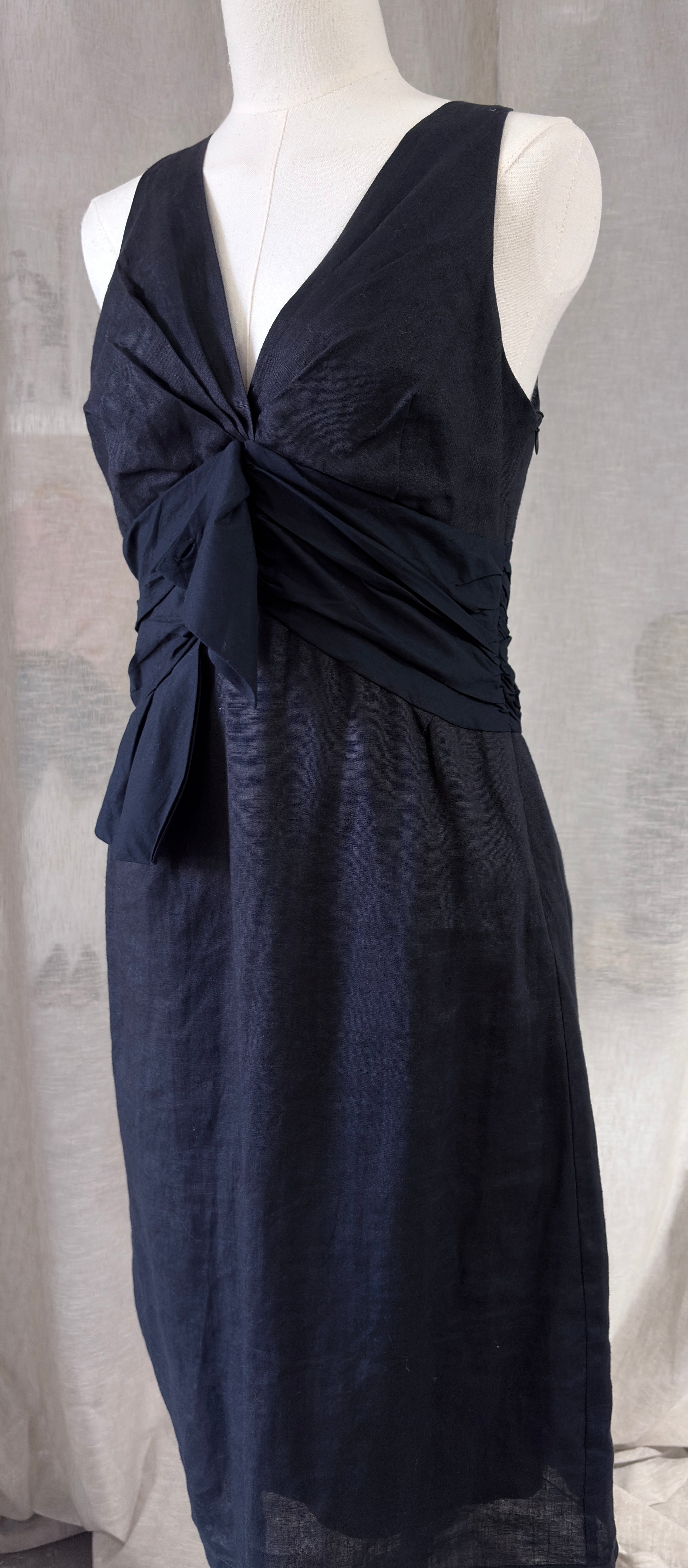 Linen small black dress