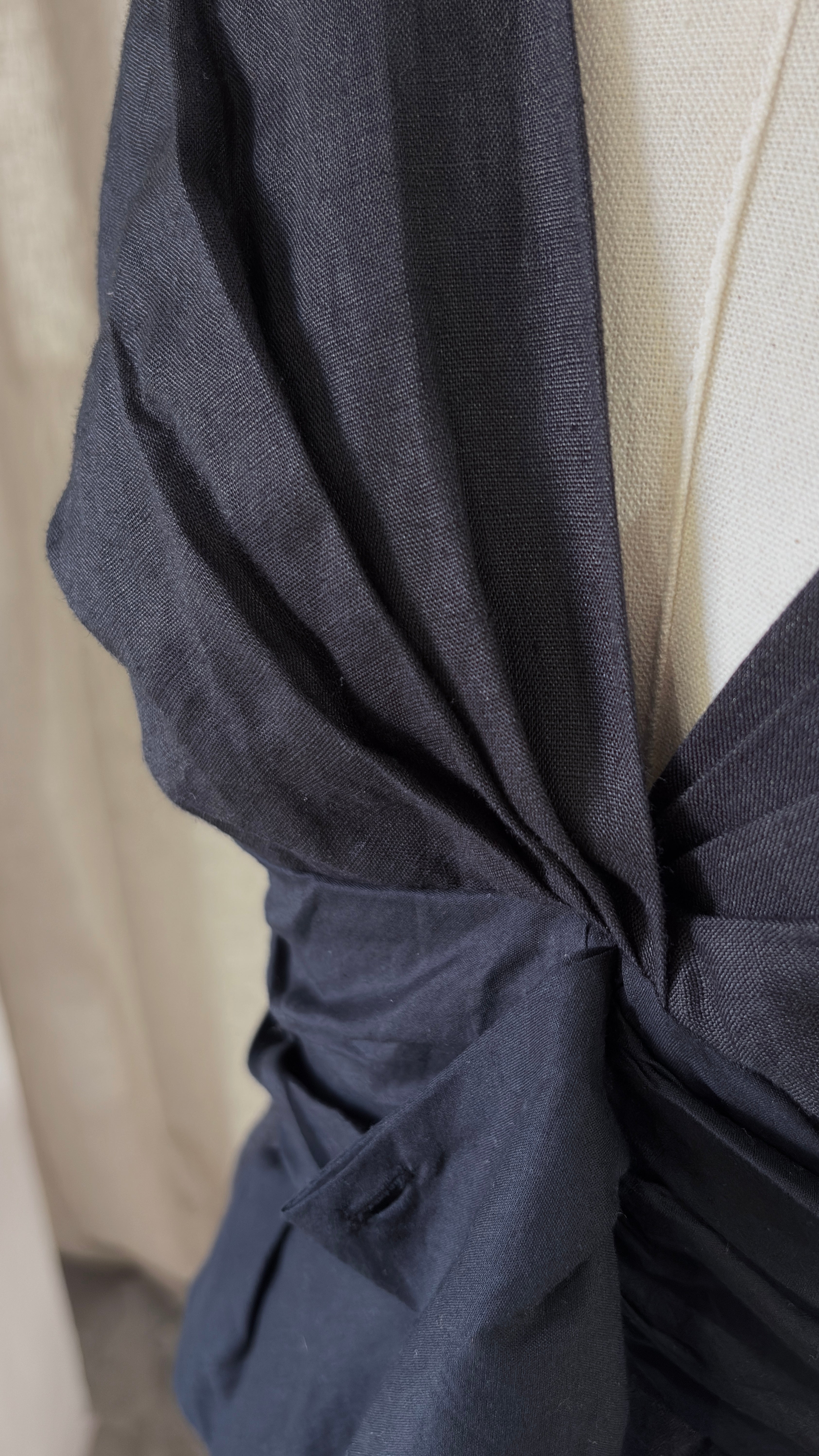Linen small black dress