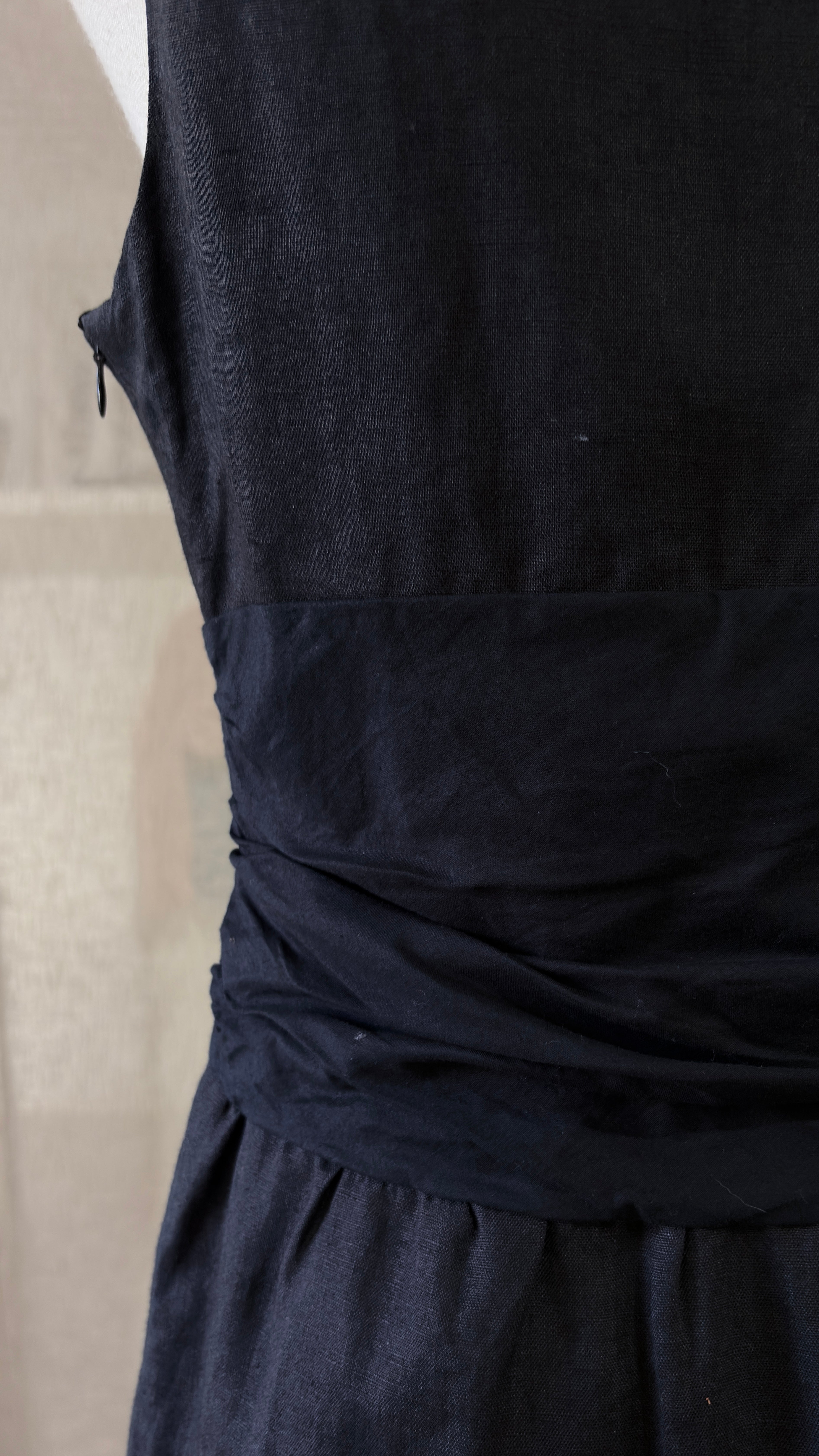 Linen small black dress